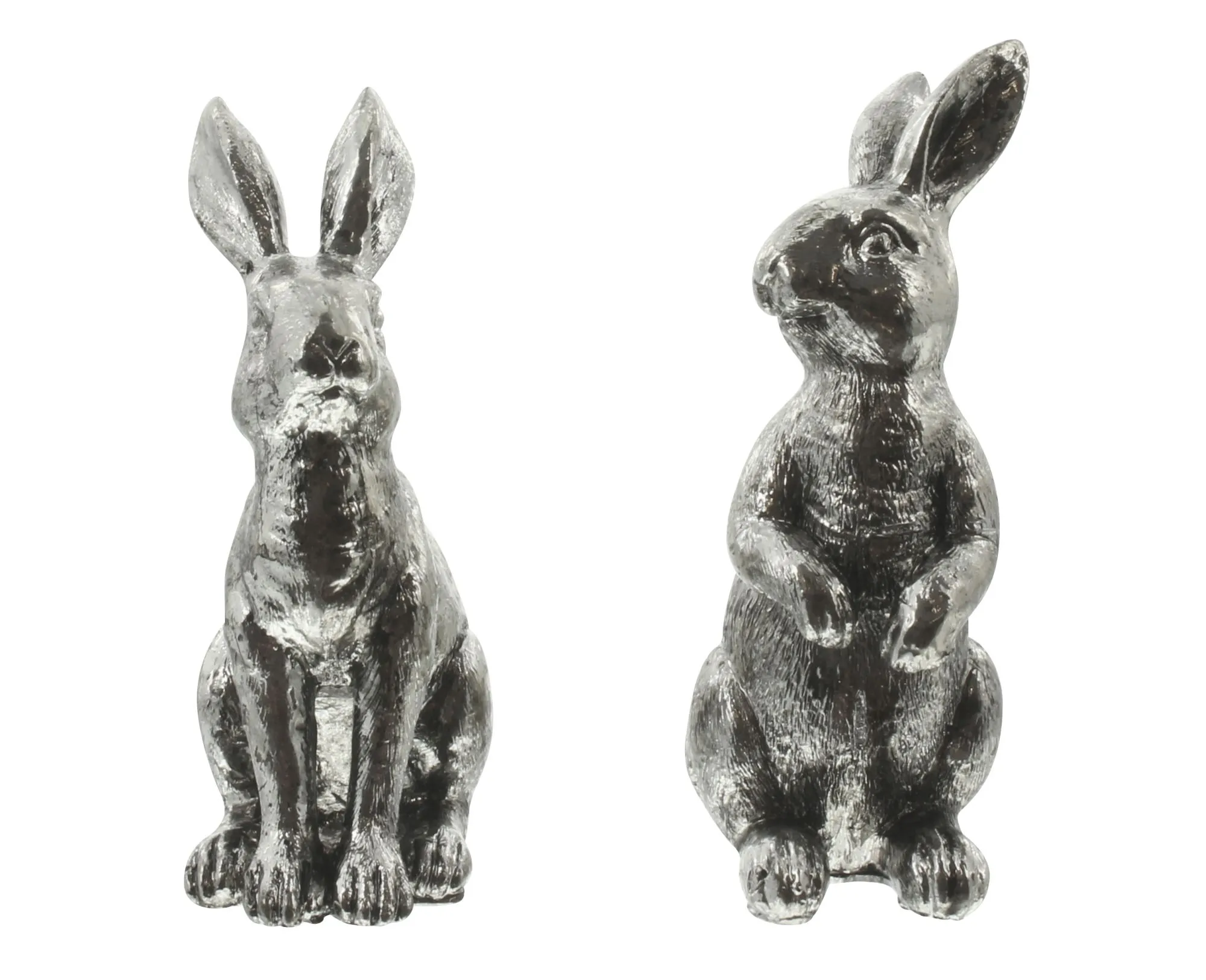 Osterhase "Silberglanz", 2er Set  im Frank Flechtwaren Online Shop für Hasen &amp; Co kaufen