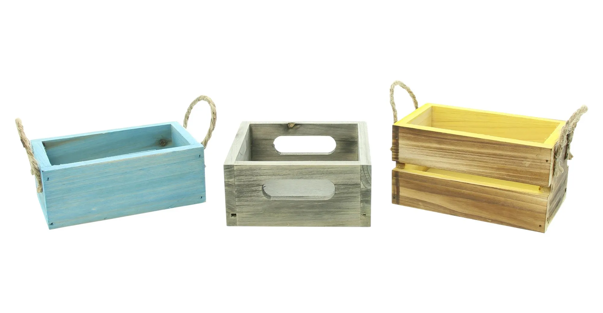Kiste "Colored", 3er Set  im Frank Flechtwaren Online Shop für Bunte Osterzeit kaufen