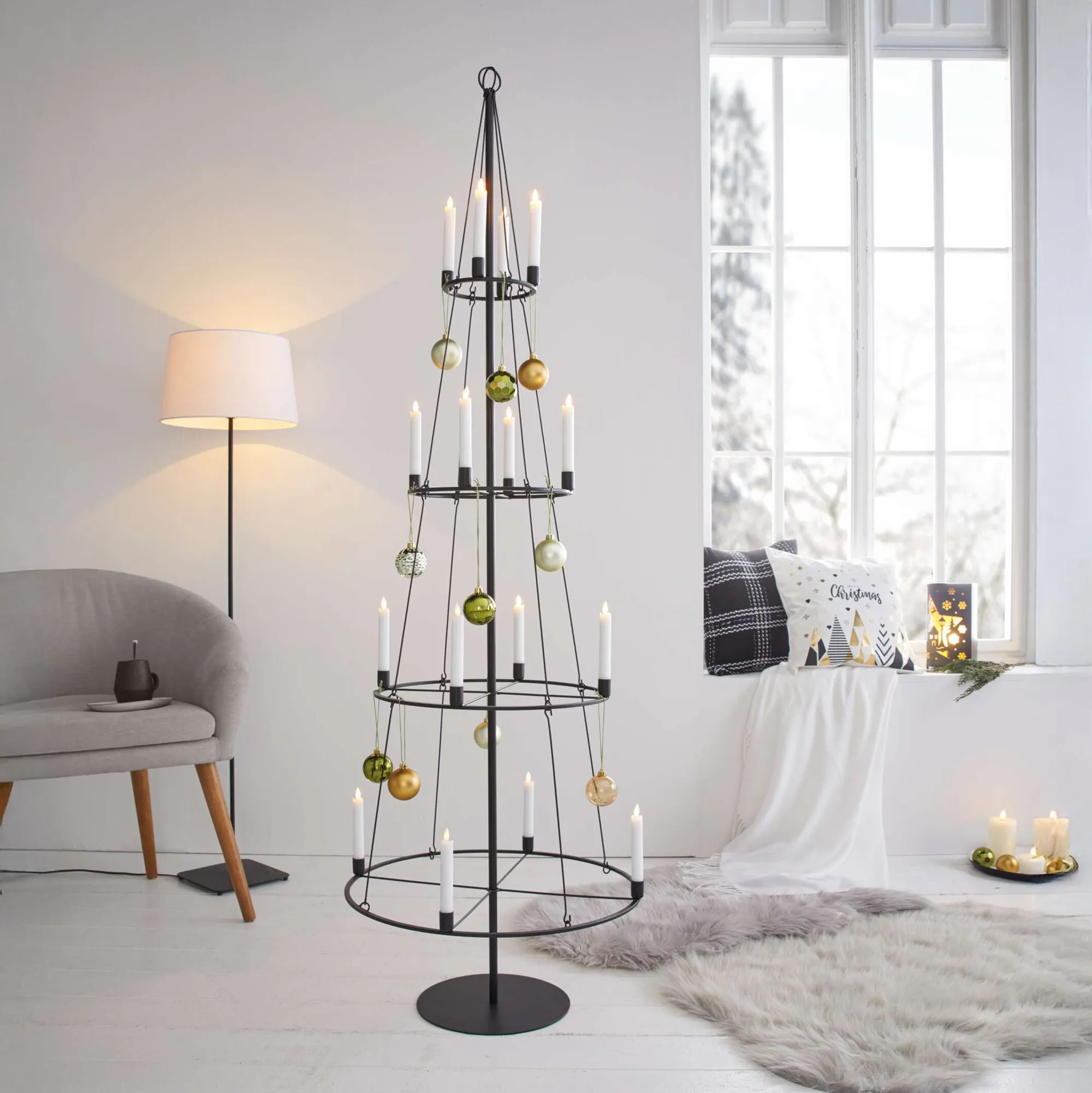 Metallbaum "Pyramide", groß  im Frank Flechtwaren Online Shop kaufen