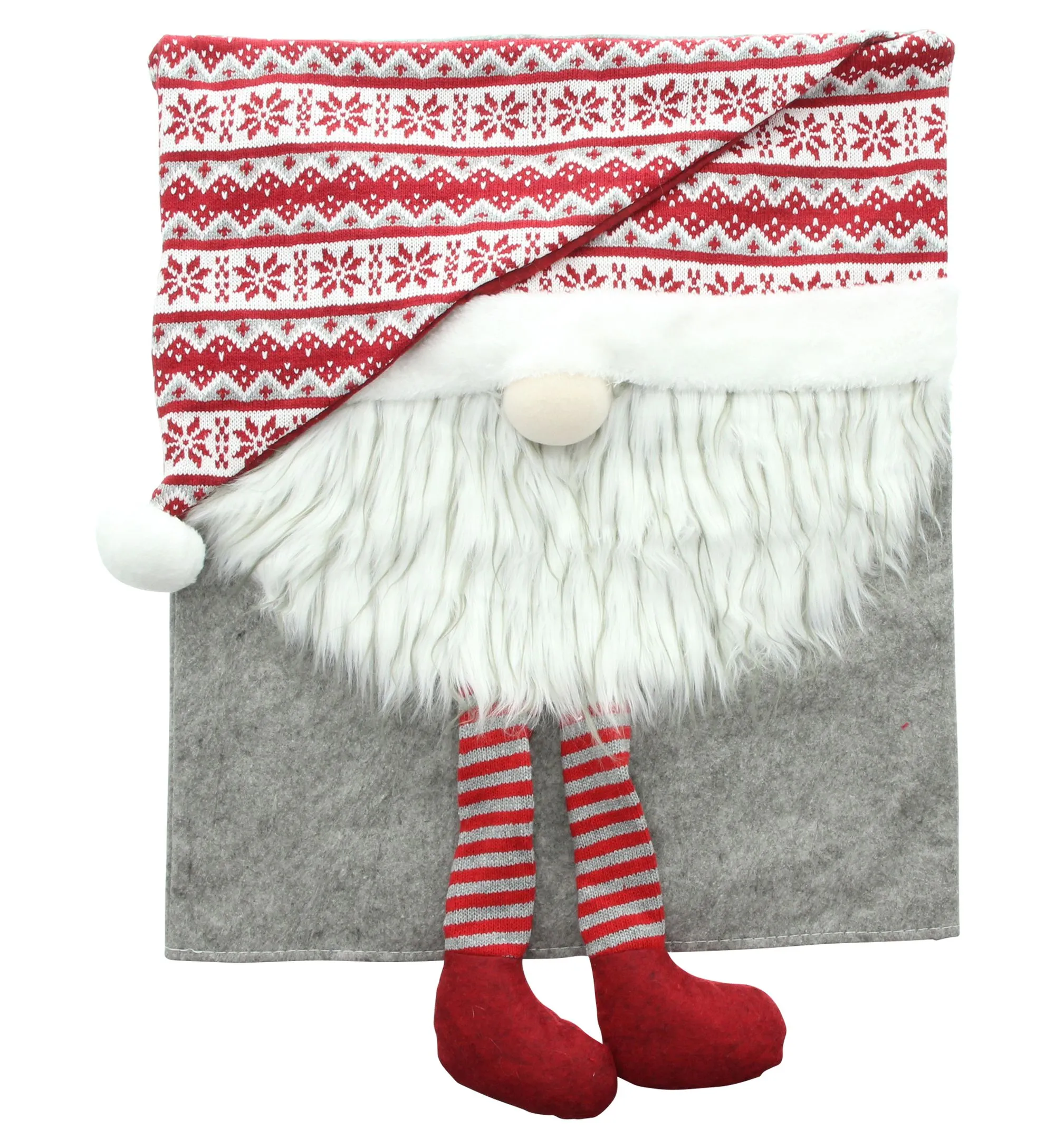 Stuhlhusse "Weihnachtswichtel"  im Frank Flechtwaren Online Shop für Weihnachtliche Stuhlhussen kaufen