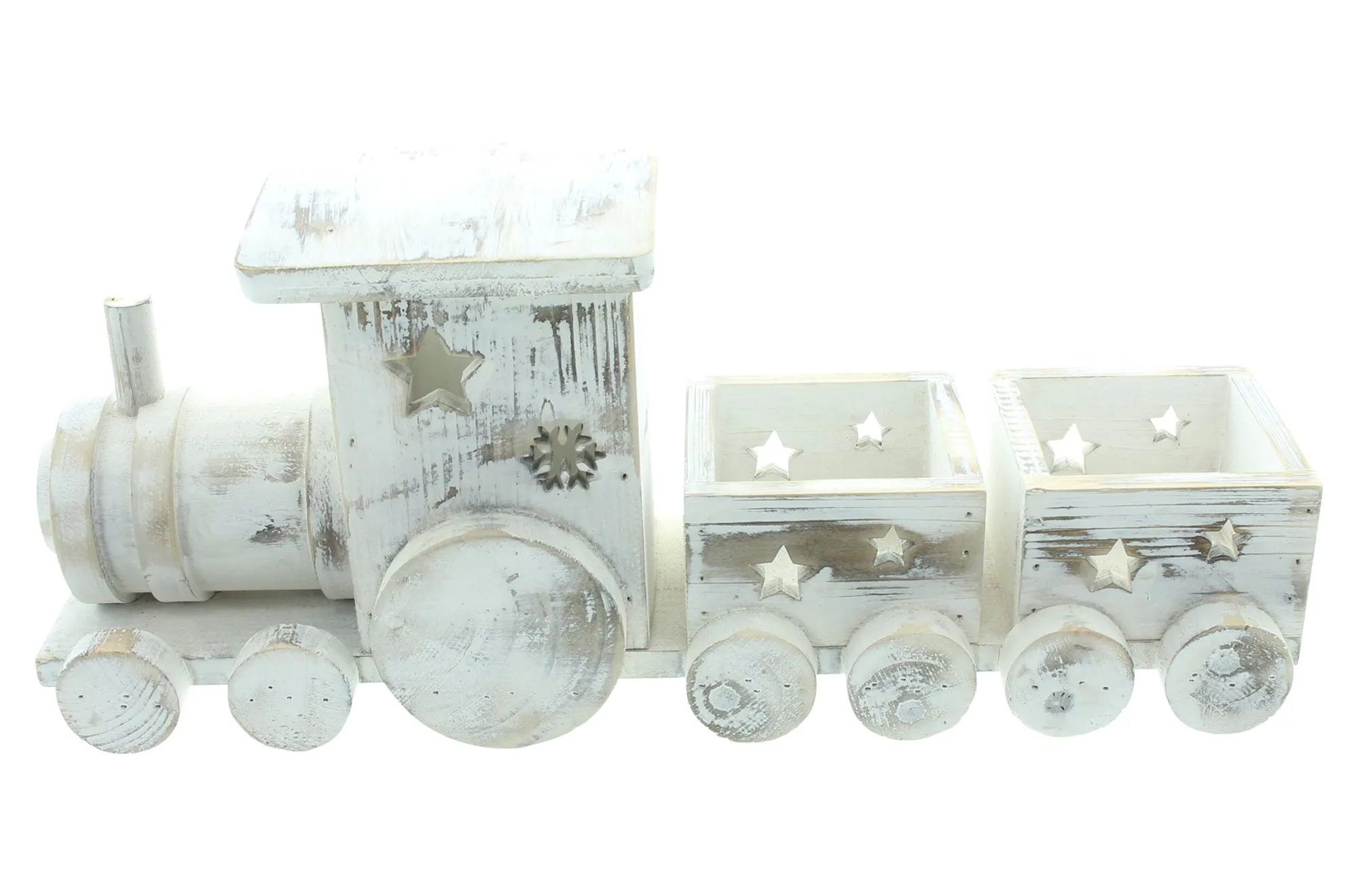 Dekozug "Shabby-White"  im Frank Flechtwaren Online Shop für Weihnachtliche Dekofiguren kaufen