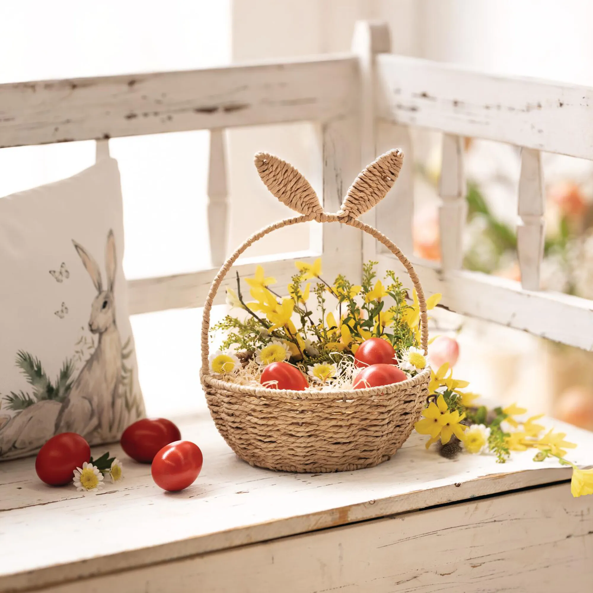 Bügelkörbchen "Hasenohren"  im Frank Flechtwaren Online Shop kaufen