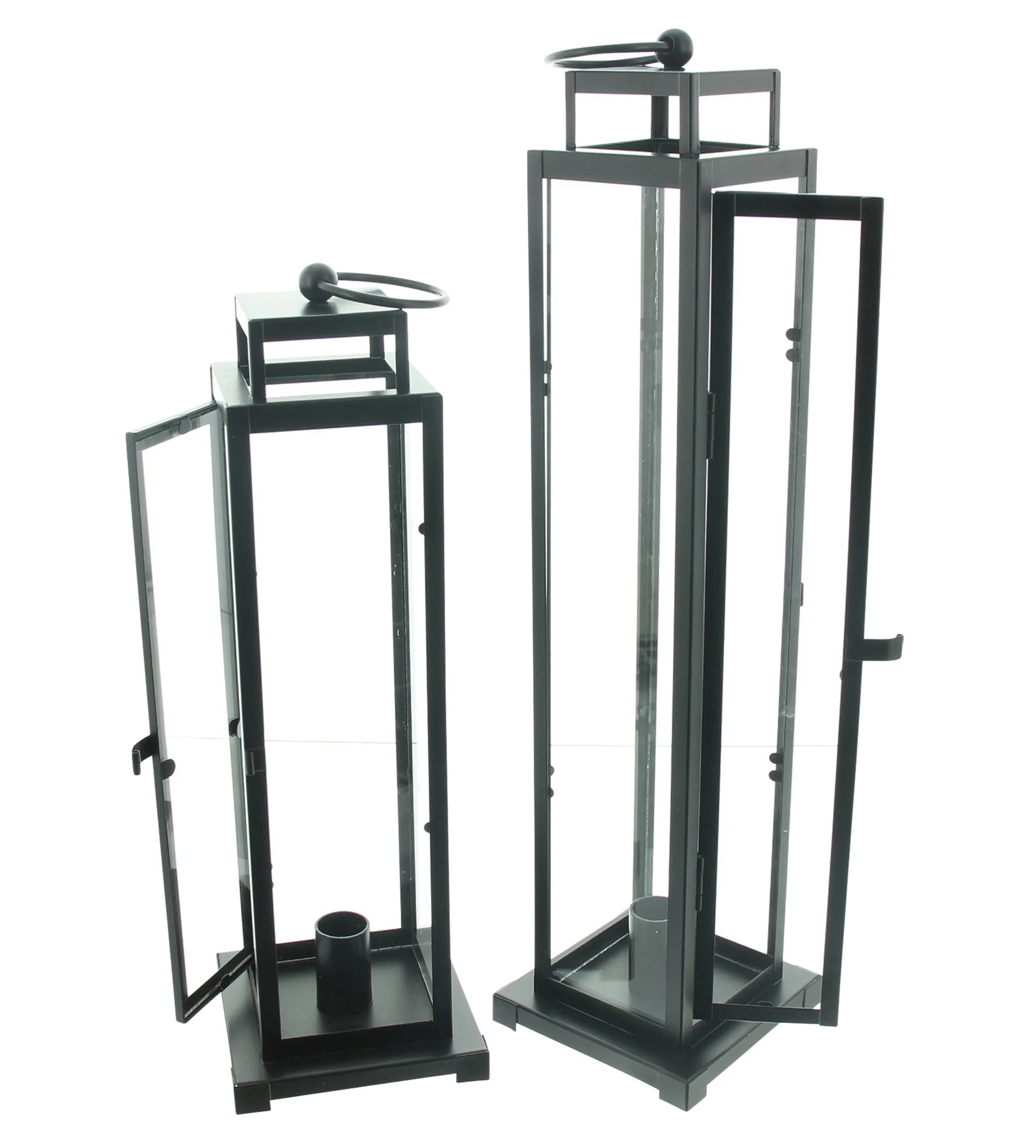 Laterne "Modern Black", 2er Set  im Frank Flechtwaren Online Shop für Magie des Sommers kaufen