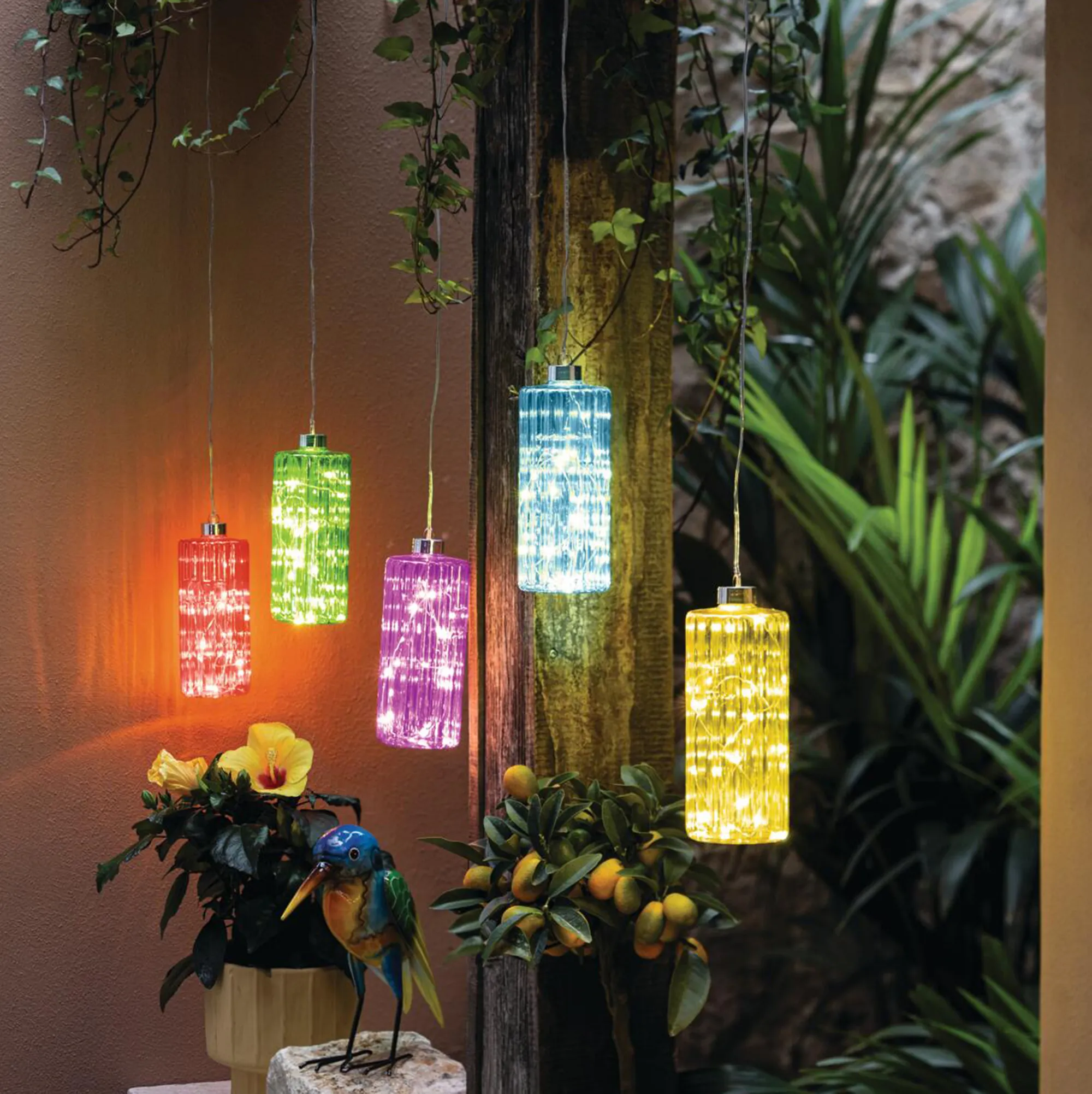 LED-Lichterkette "Bunte Gartenparty"  im Frank Flechtwaren Online Shop kaufen