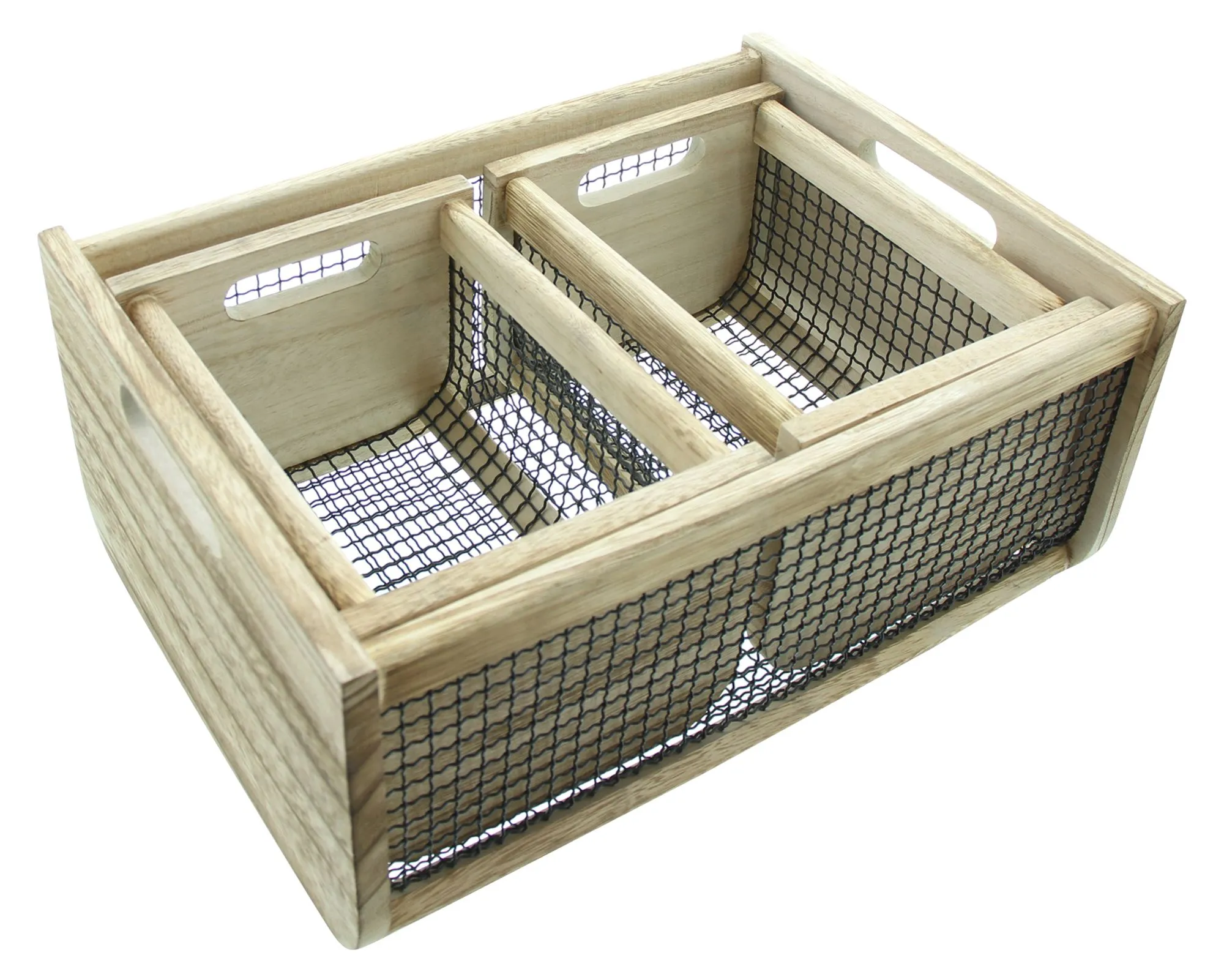 Holzkiste "Trend", 3er Set  im Frank Flechtwaren Online Shop für Küche kaufen