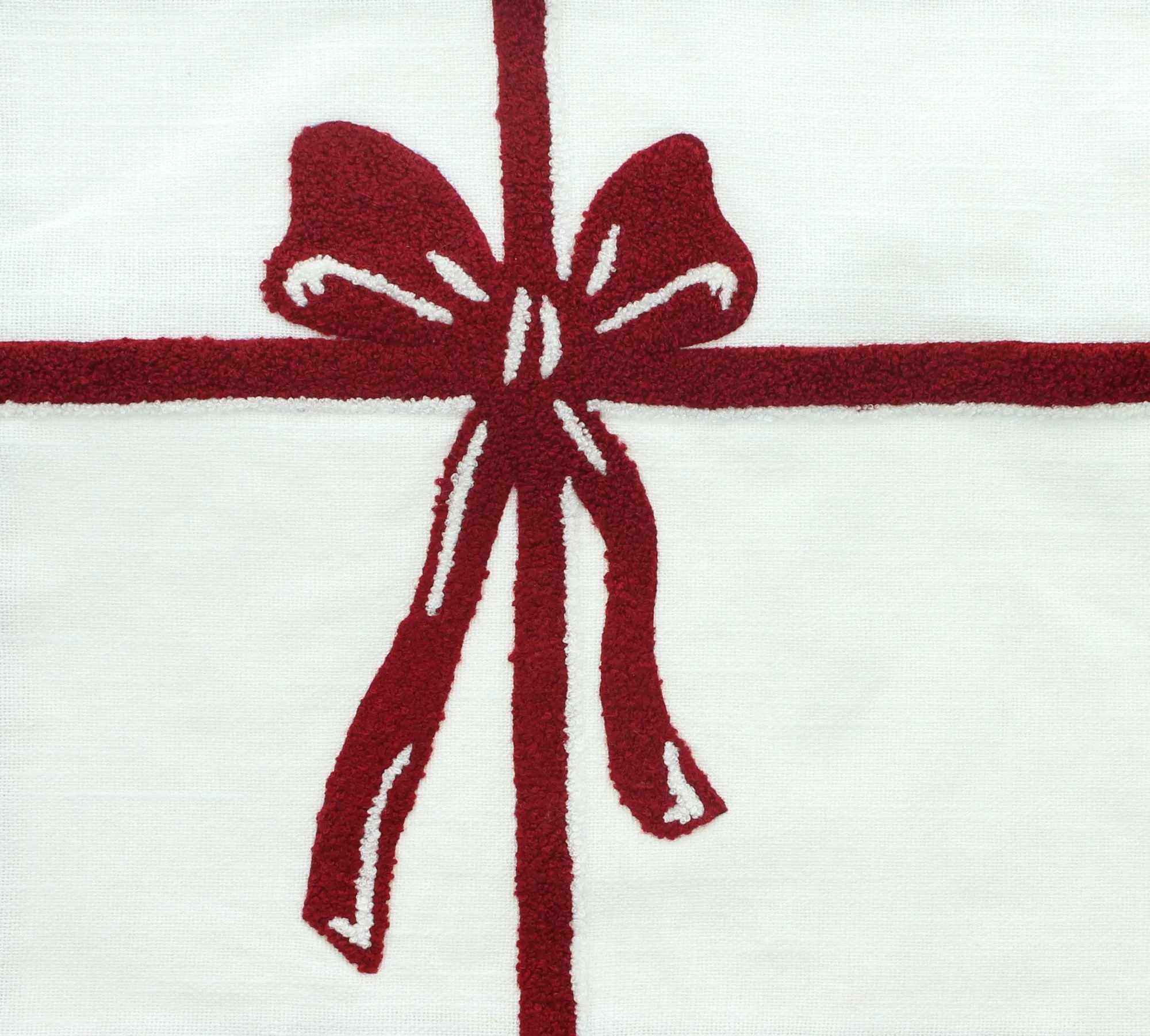 Kissenhülle "Rote Schleife"  im Frank Flechtwaren Online Shop für Weihnachtliche Kissen &amp; Kissenhüllen kaufen