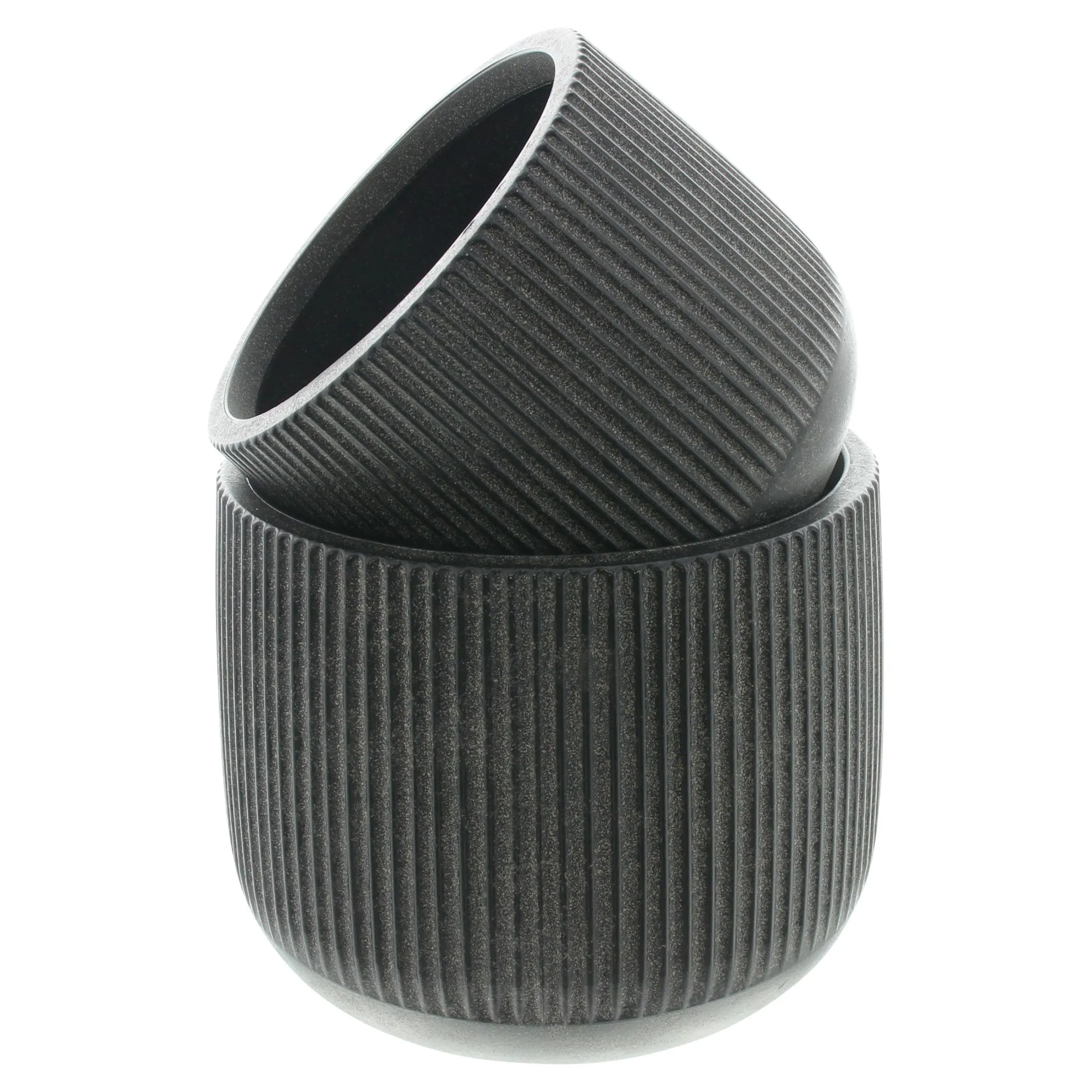 Übertopf "Rillen", 2er Set  im Frank Flechtwaren Online Shop für Übertöpfe kaufen