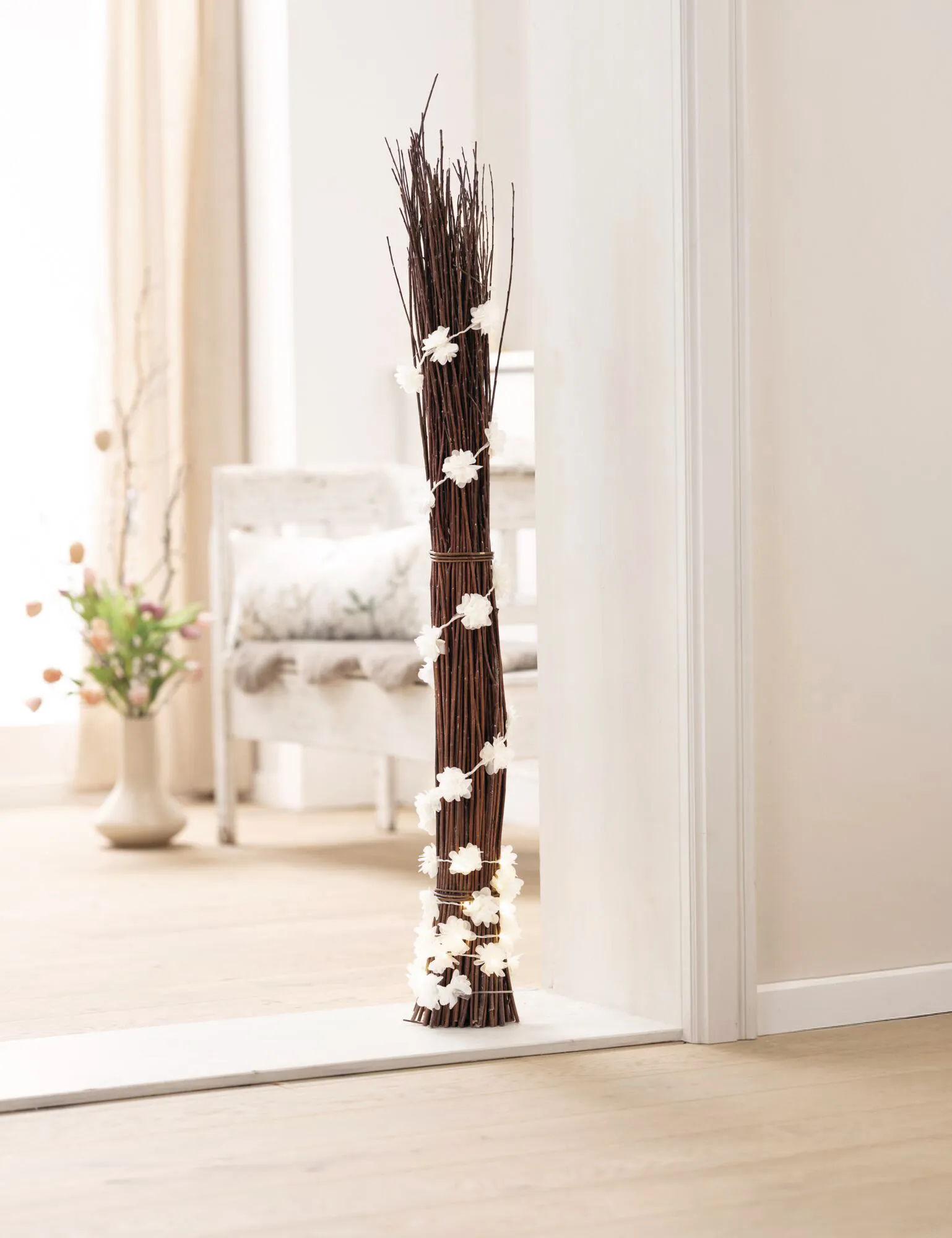 LED-Lichterkette "White Blossom", 2er Set  im Frank Flechtwaren Online Shop für LED-Lichterketten kaufen