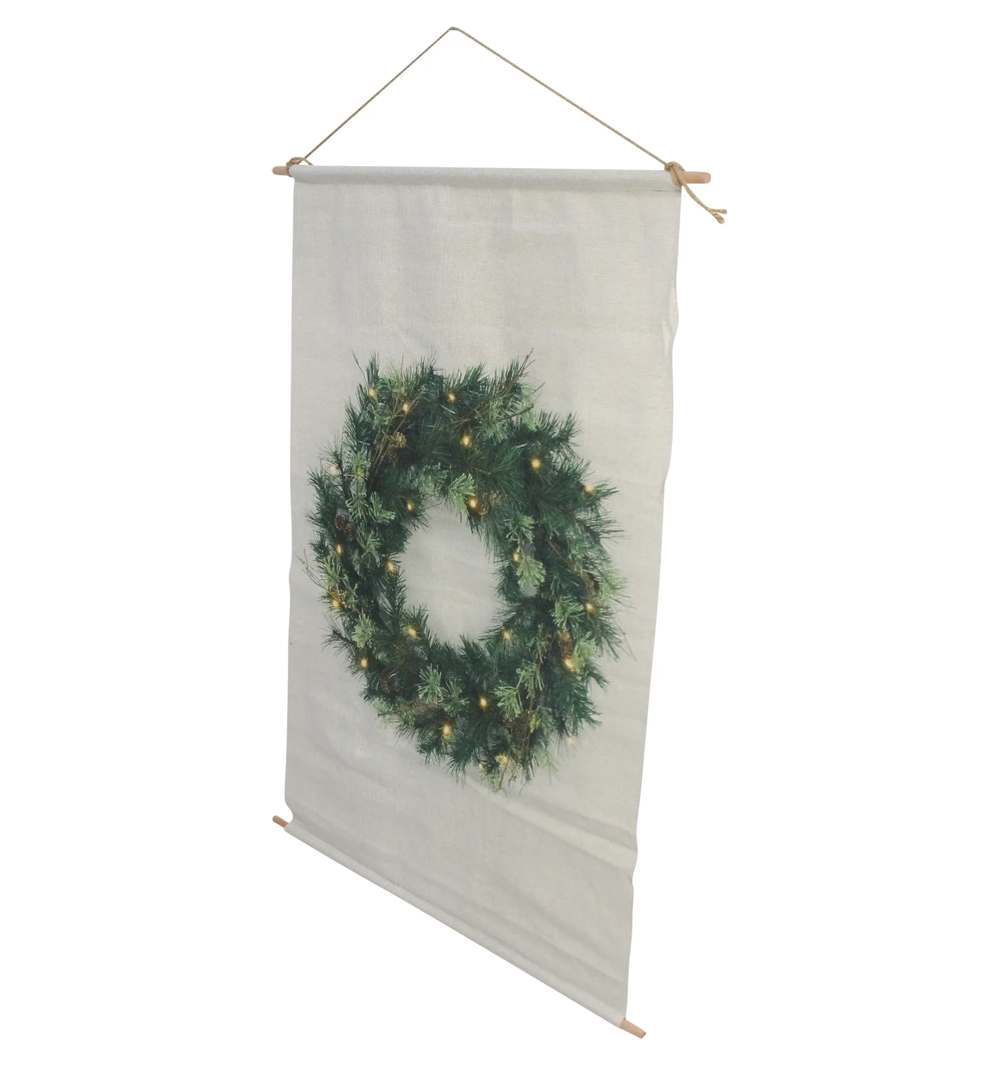 LED-Wanddeko "Weihnachtskranz"  im Frank Flechtwaren Online Shop für Nostalgische Weihnachten kaufen