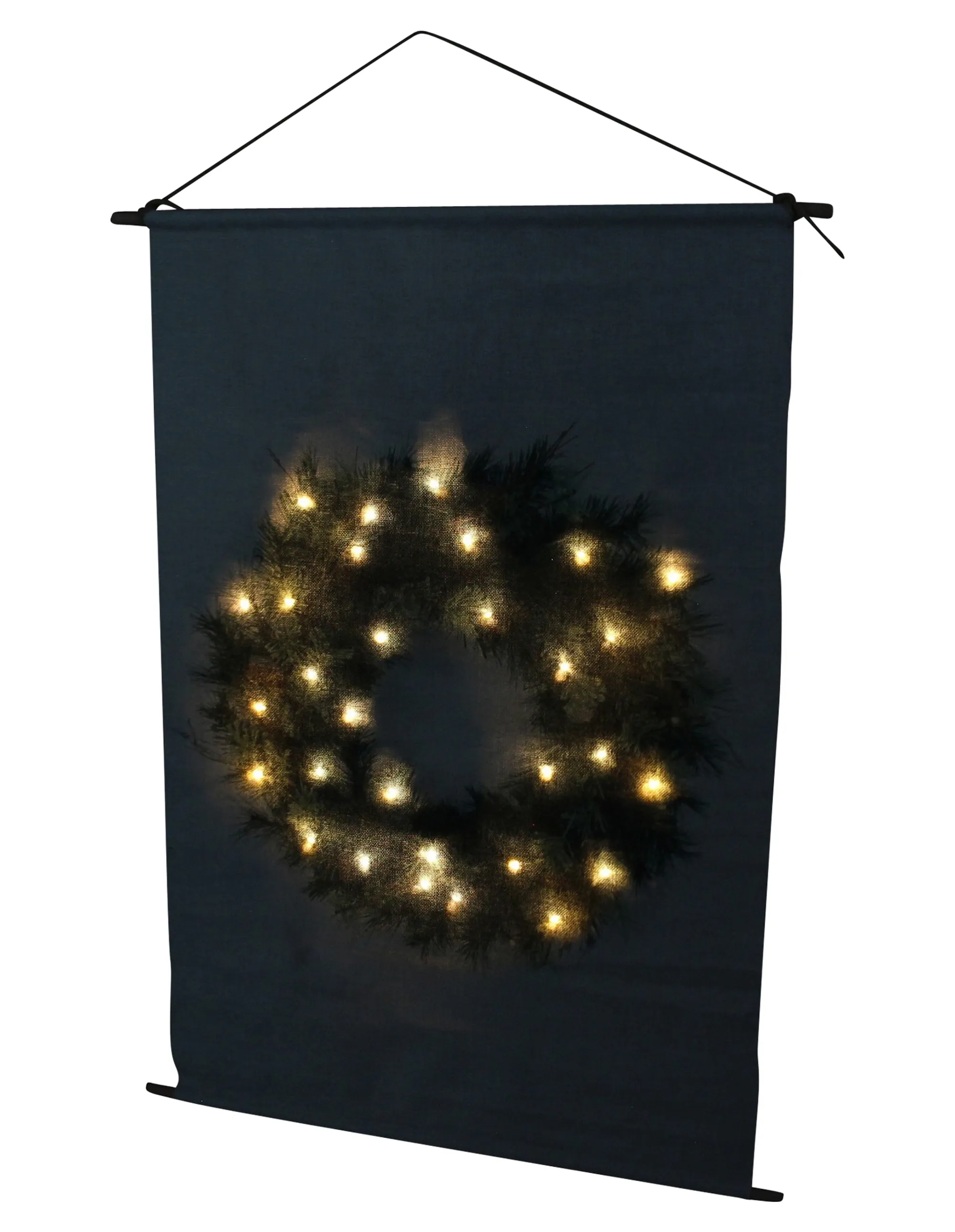LED-Wanddeko "Weihnachtskranz"  im Frank Flechtwaren Online Shop für Nostalgische Weihnachten kaufen