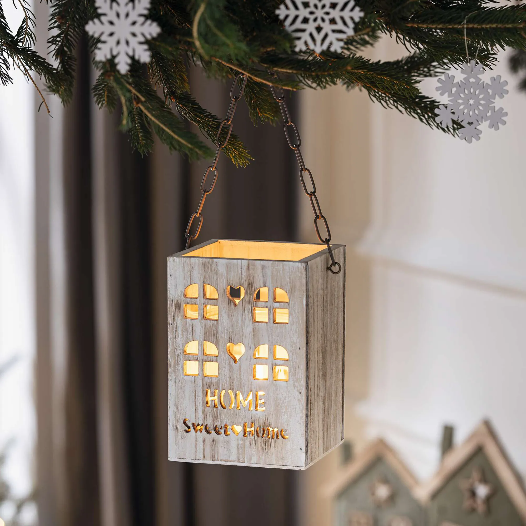 Laterne "Sweet Home"  im Frank Flechtwaren Online Shop für Herbstlichter kaufen