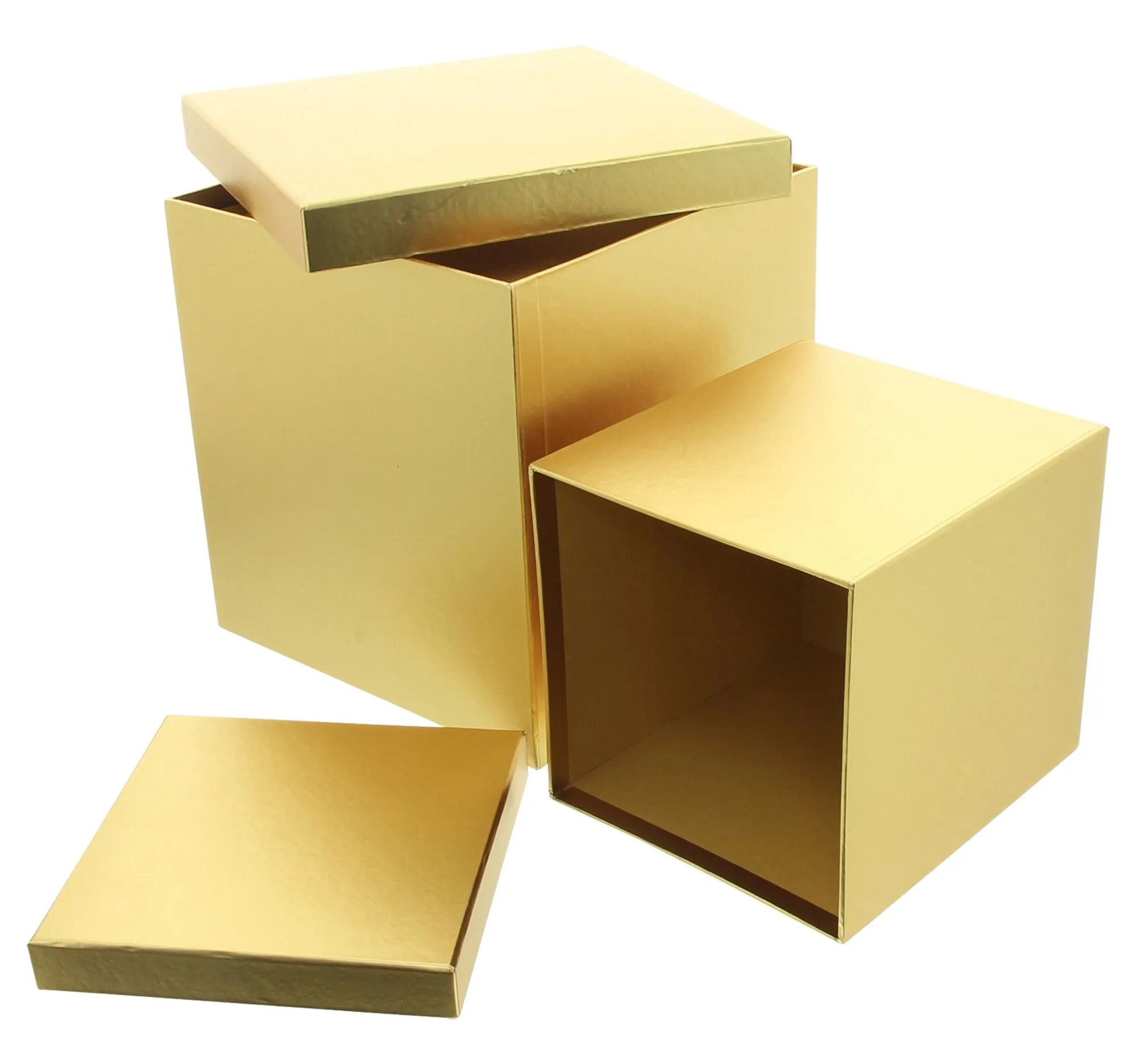 Geschenkbox "Goldschimmer", 3er Set  im Frank Flechtwaren Online Shop für Weihnachtliches Chalet kaufen