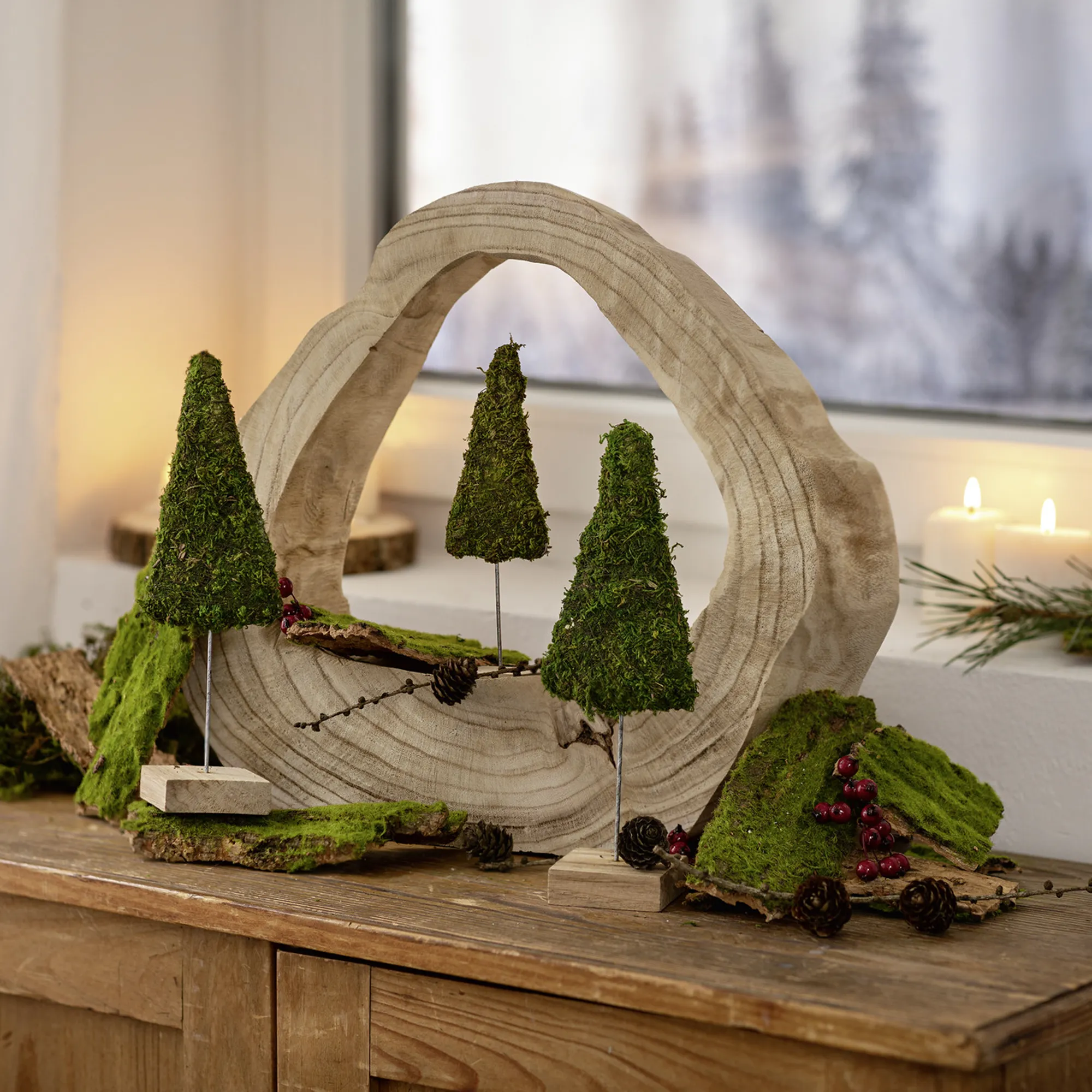 Holzdeko "Artwork"  im Frank Flechtwaren Online Shop für Modern Living kaufen