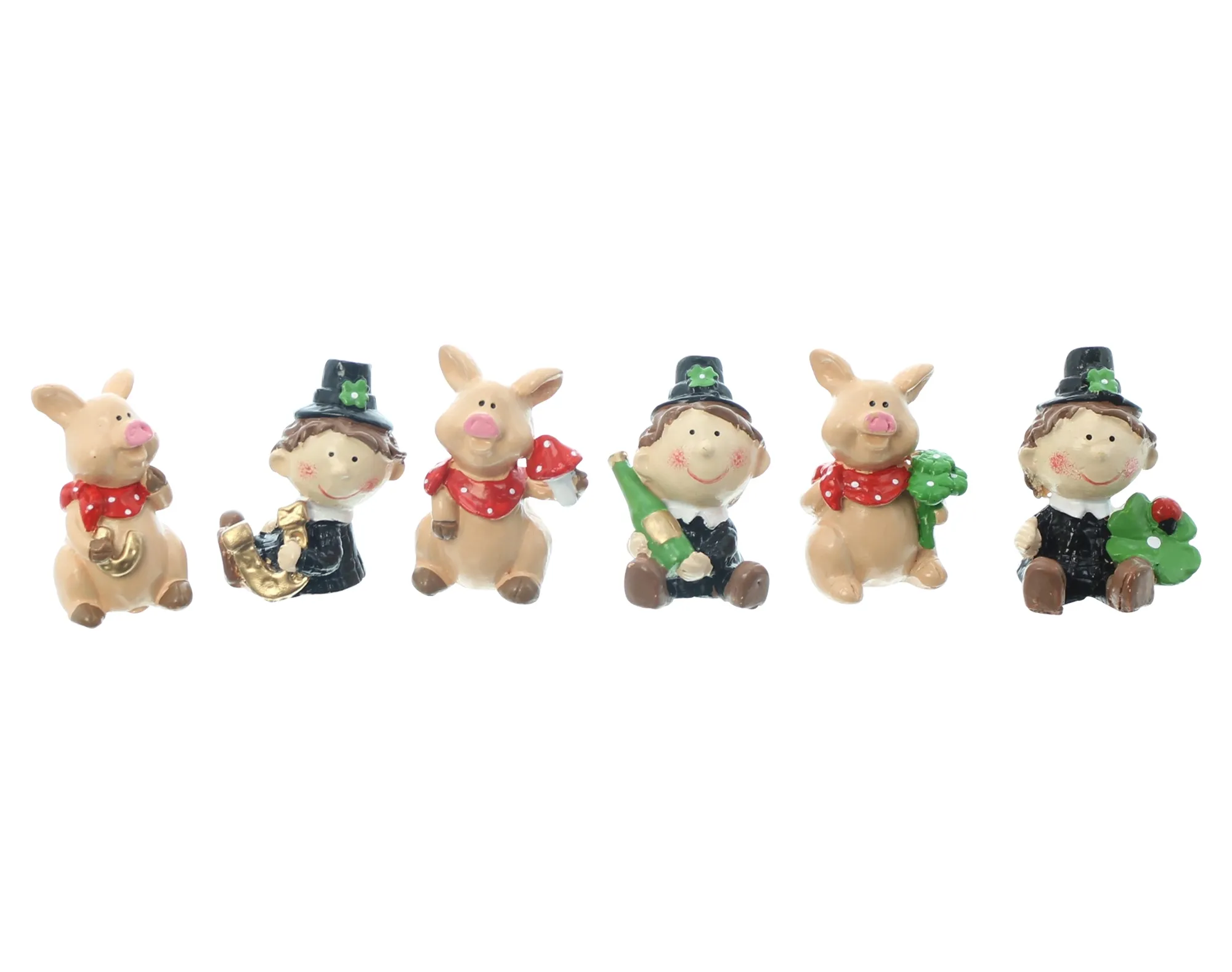 Figur "Glücksbringer", 6er Set  im Frank Flechtwaren Online Shop für Dekofiguren kaufen