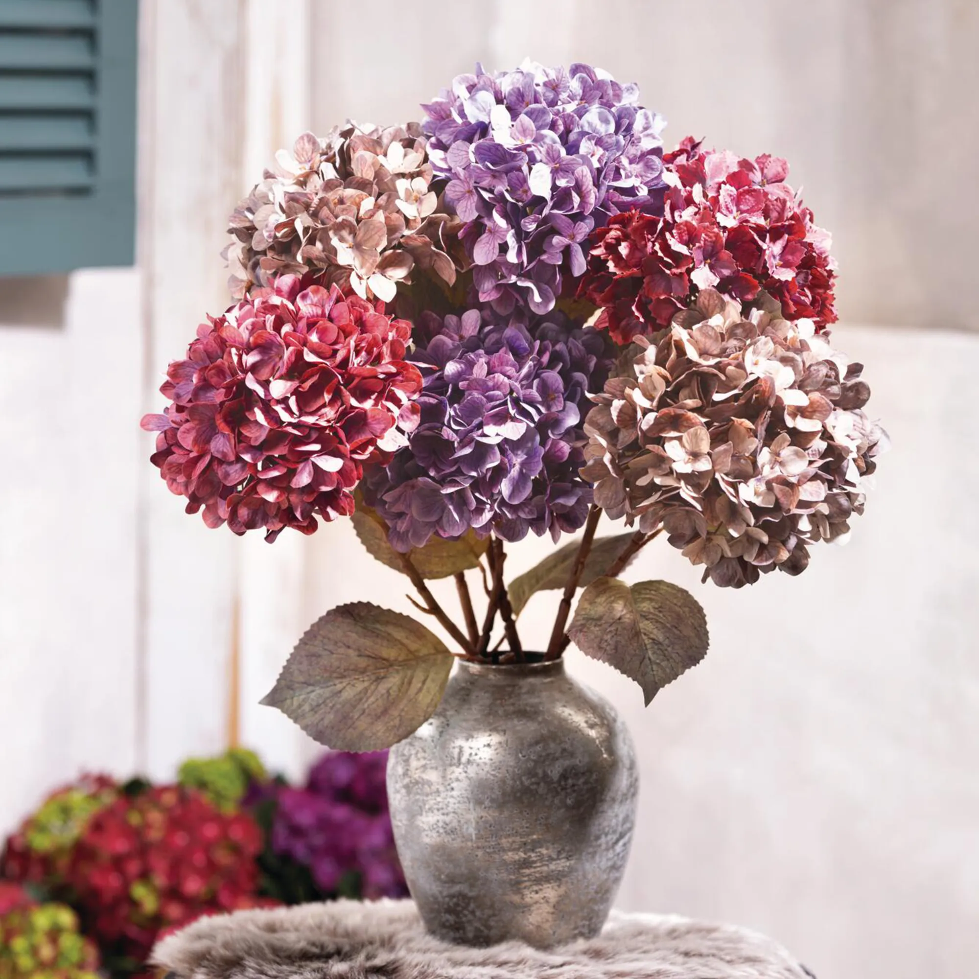Kunstblume "Hortensien", 3er Set  im Frank Flechtwaren Online Shop kaufen
