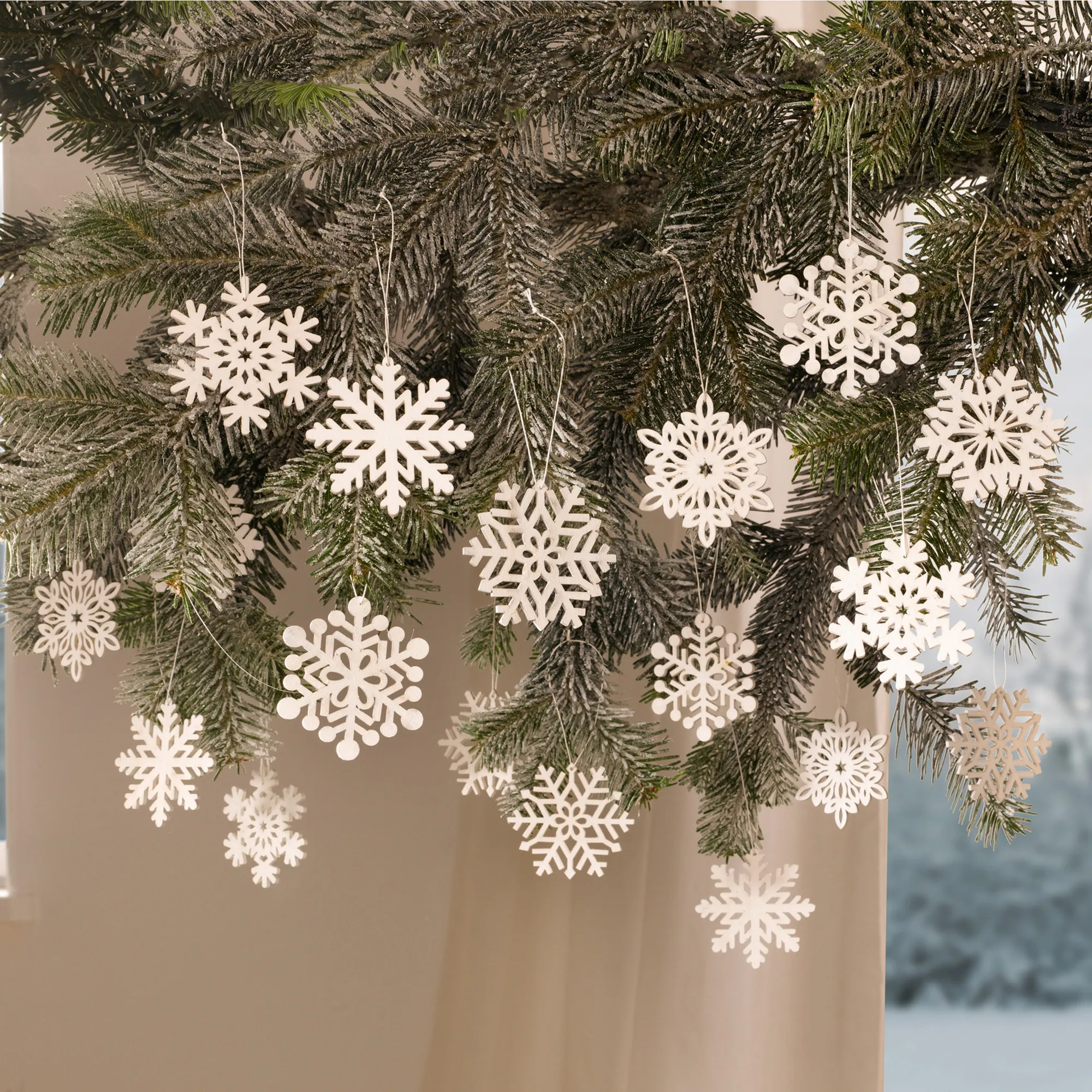Hänger "Schneeflocke", 18er Set  im Frank Flechtwaren Online Shop kaufen