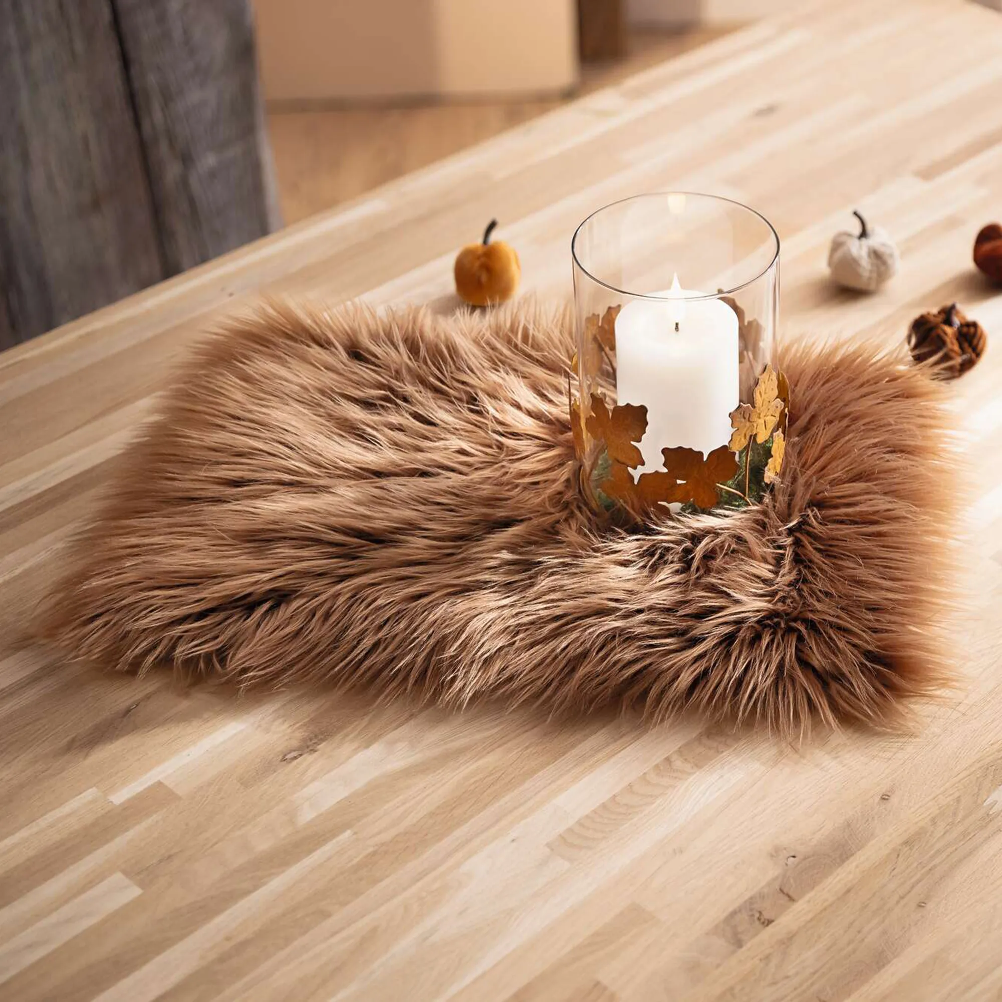 Dekofell "Brown"  im Frank Flechtwaren Online Shop für Naturtöne kaufen