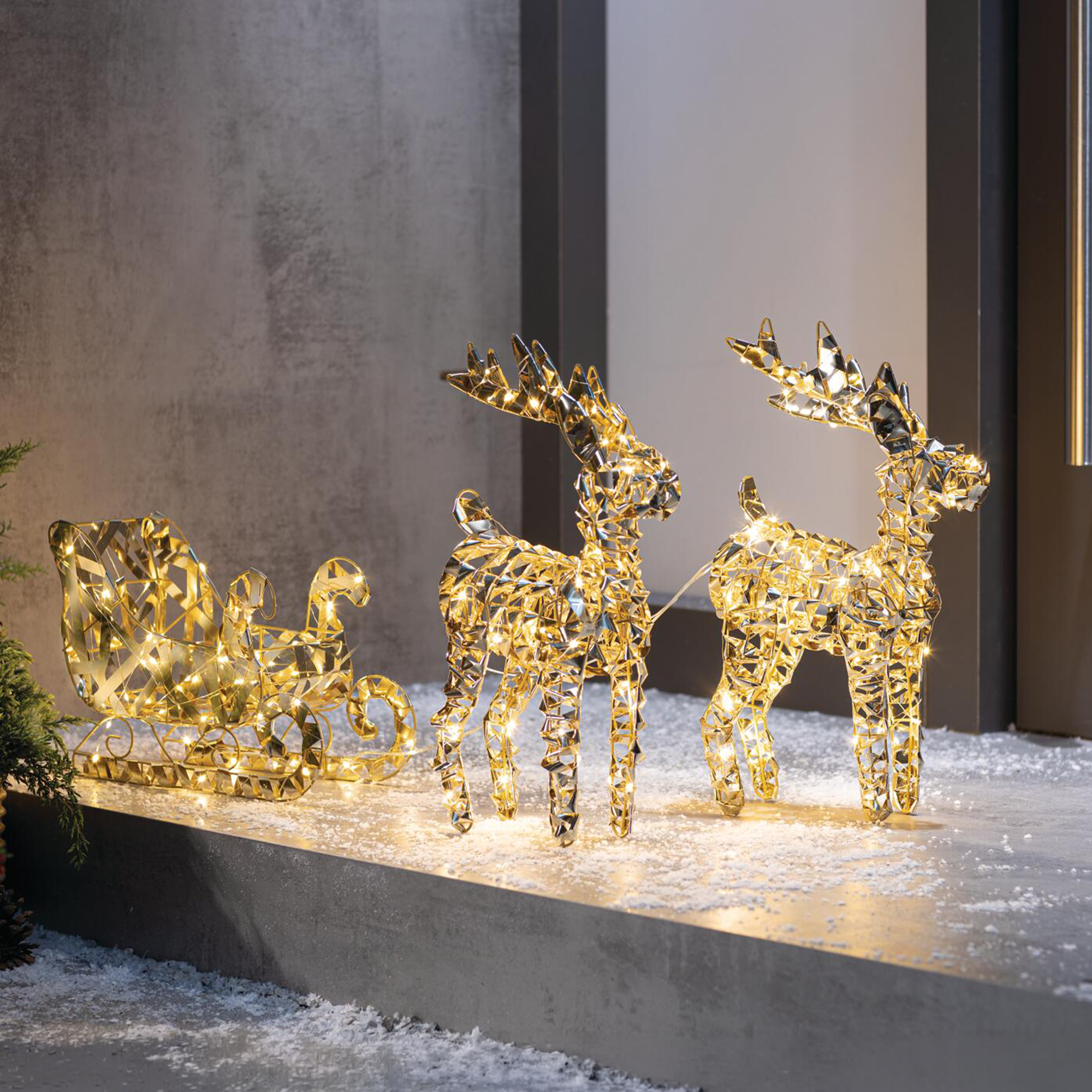 LED-Schlitten "Golden"  im Frank Flechtwaren Online Shop kaufen