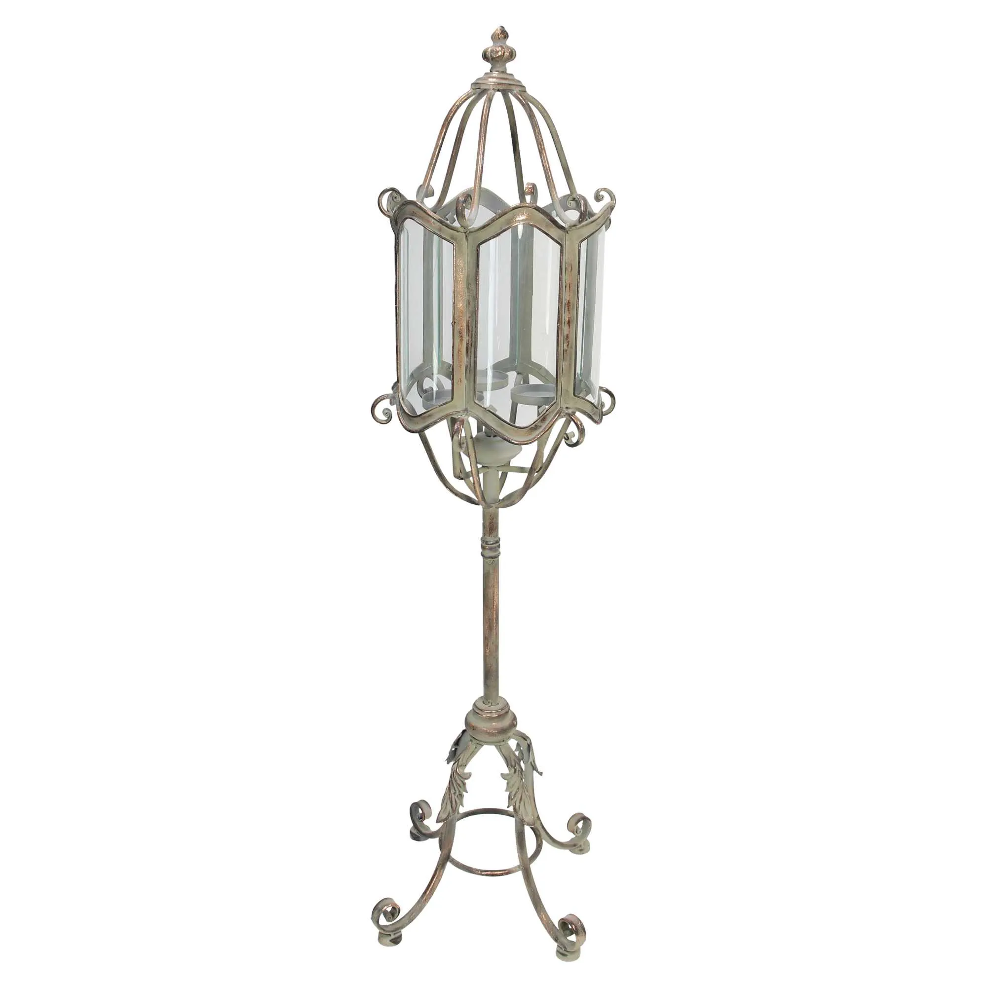 Standlaterne "Shabby-Grey"  im Frank Flechtwaren Online Shop für Laternen kaufen