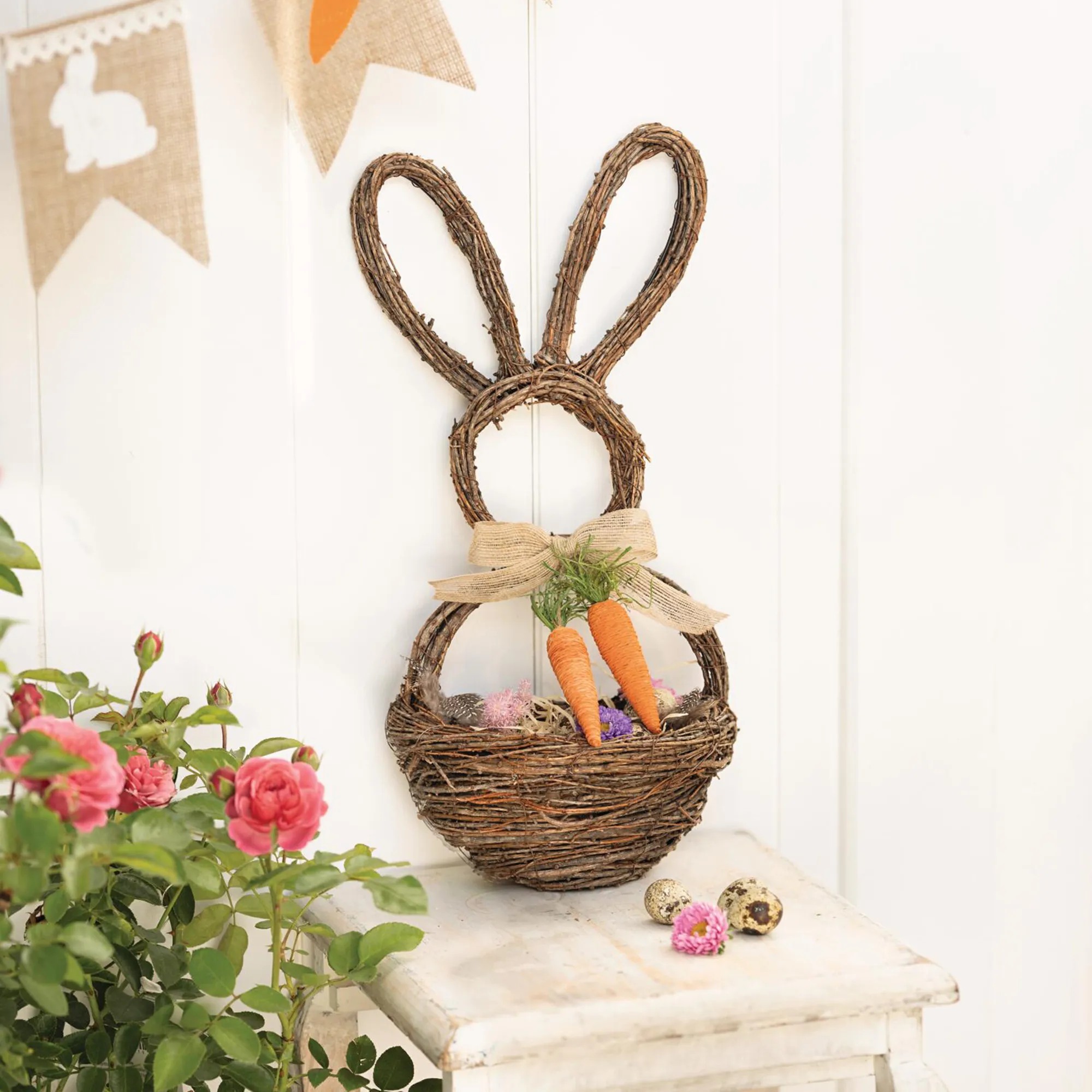 Wandhänger "Hasenkörbchen"  im Frank Flechtwaren Online Shop kaufen