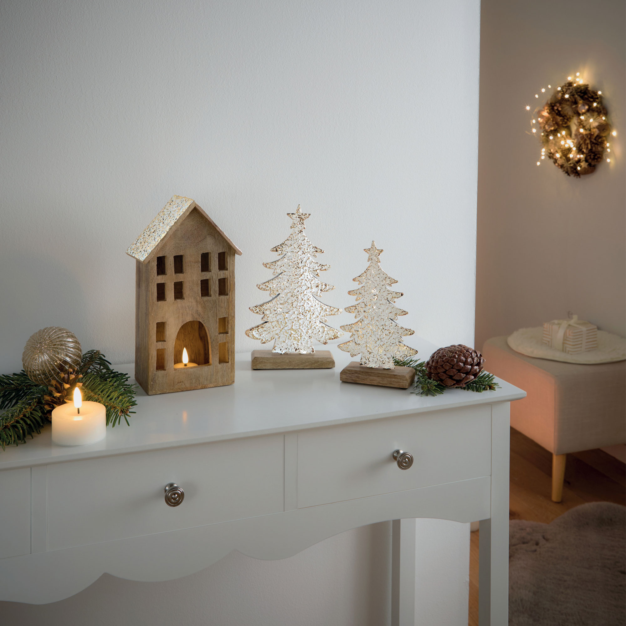 Deko-Häuschen "Snowy"  im Frank Flechtwaren Online Shop für Dekohäuser kaufen