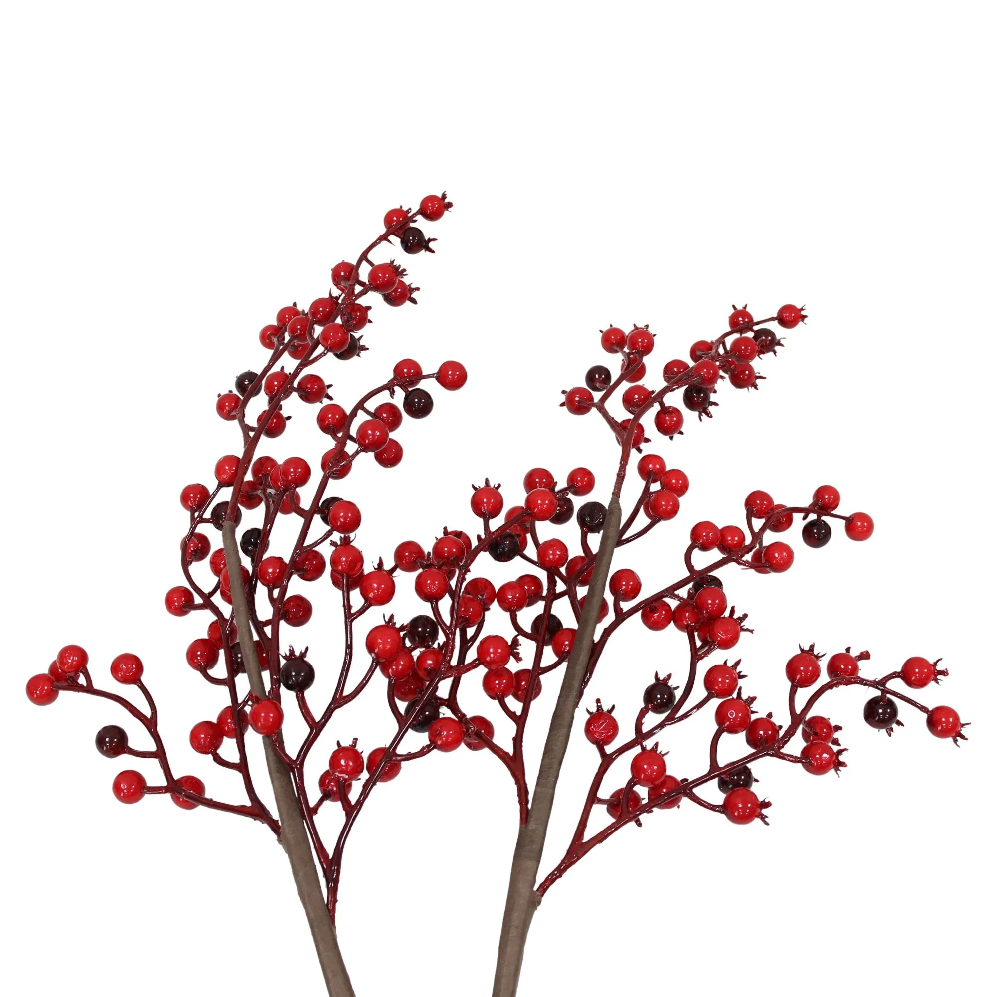 Deko-Zweig "Rote Beeren", 2er Set  im Frank Flechtwaren Online Shop für Tischlein deck dich kaufen