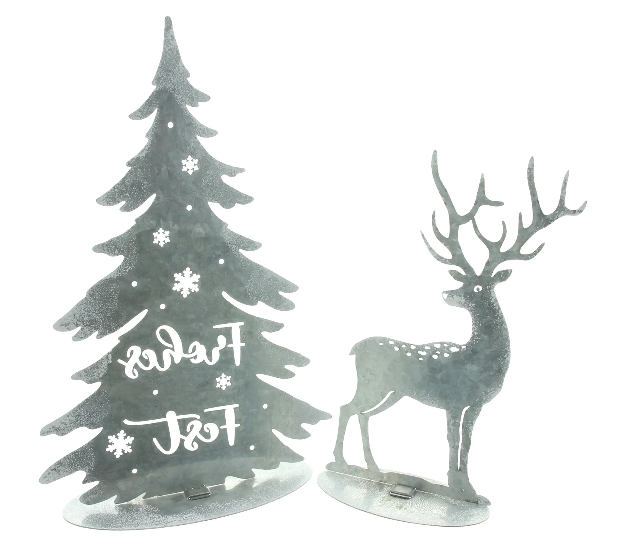 Weihnachtsdeko "Hirsch &amp; Tanne", 2er Set  im Frank Flechtwaren Online Shop für Trendmotiv Hirsch kaufen
