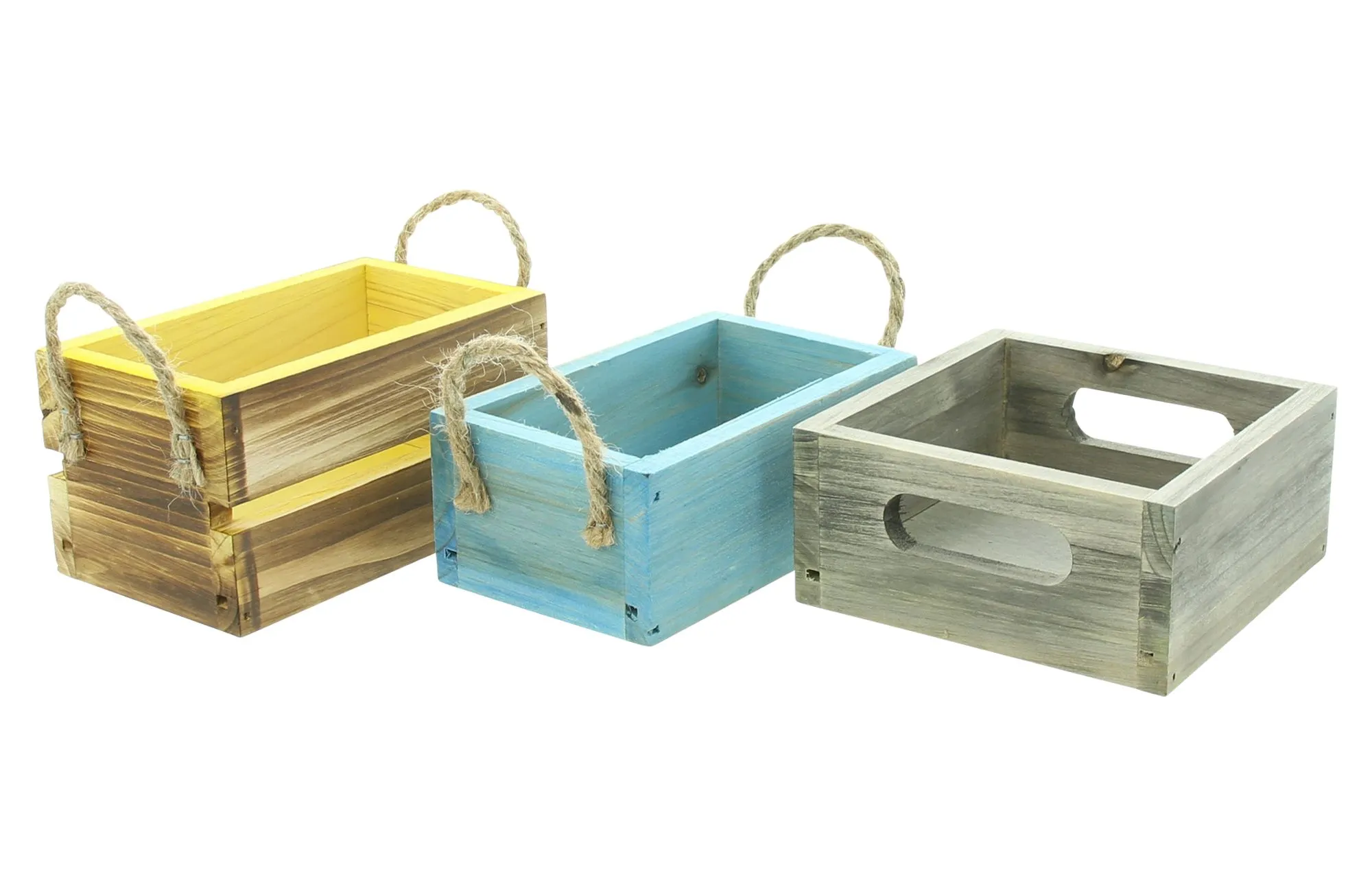 Kiste "Colored", 3er Set  im Frank Flechtwaren Online Shop für Bunte Osterzeit kaufen
