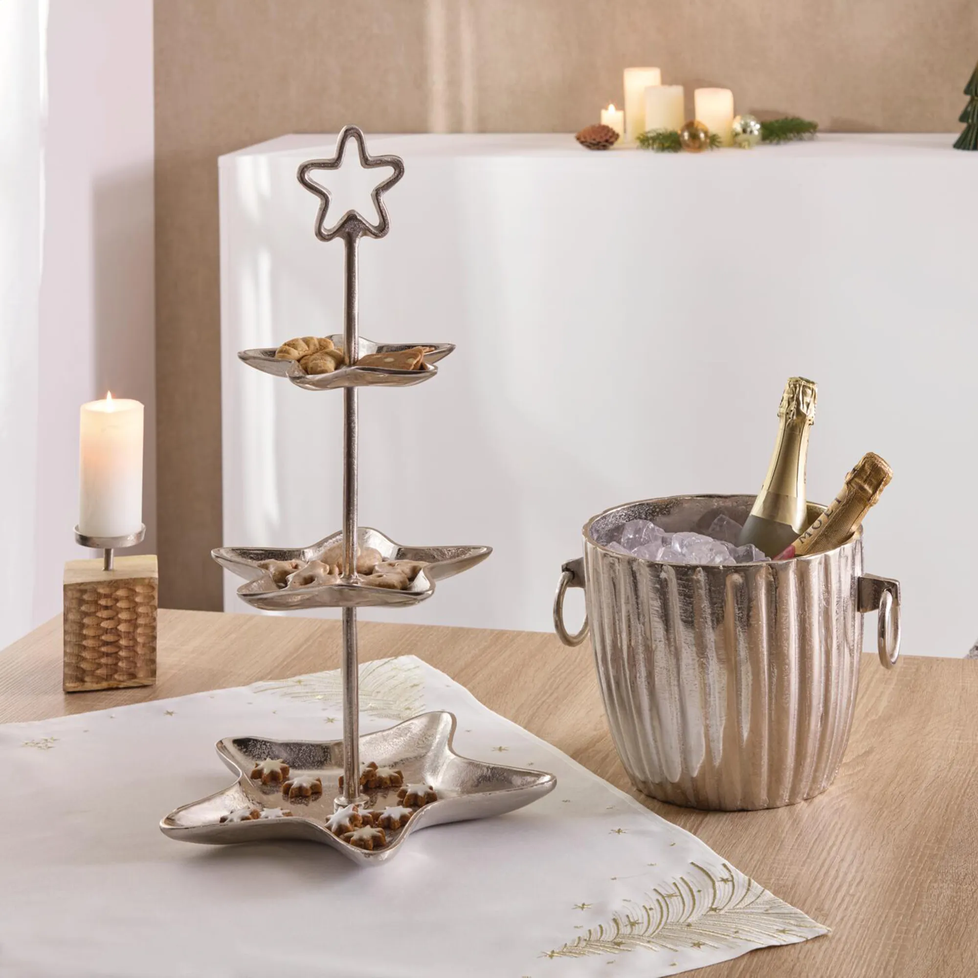 Sektkühler "Argentum"  im Frank Flechtwaren Online Shop für Metallic Glam kaufen