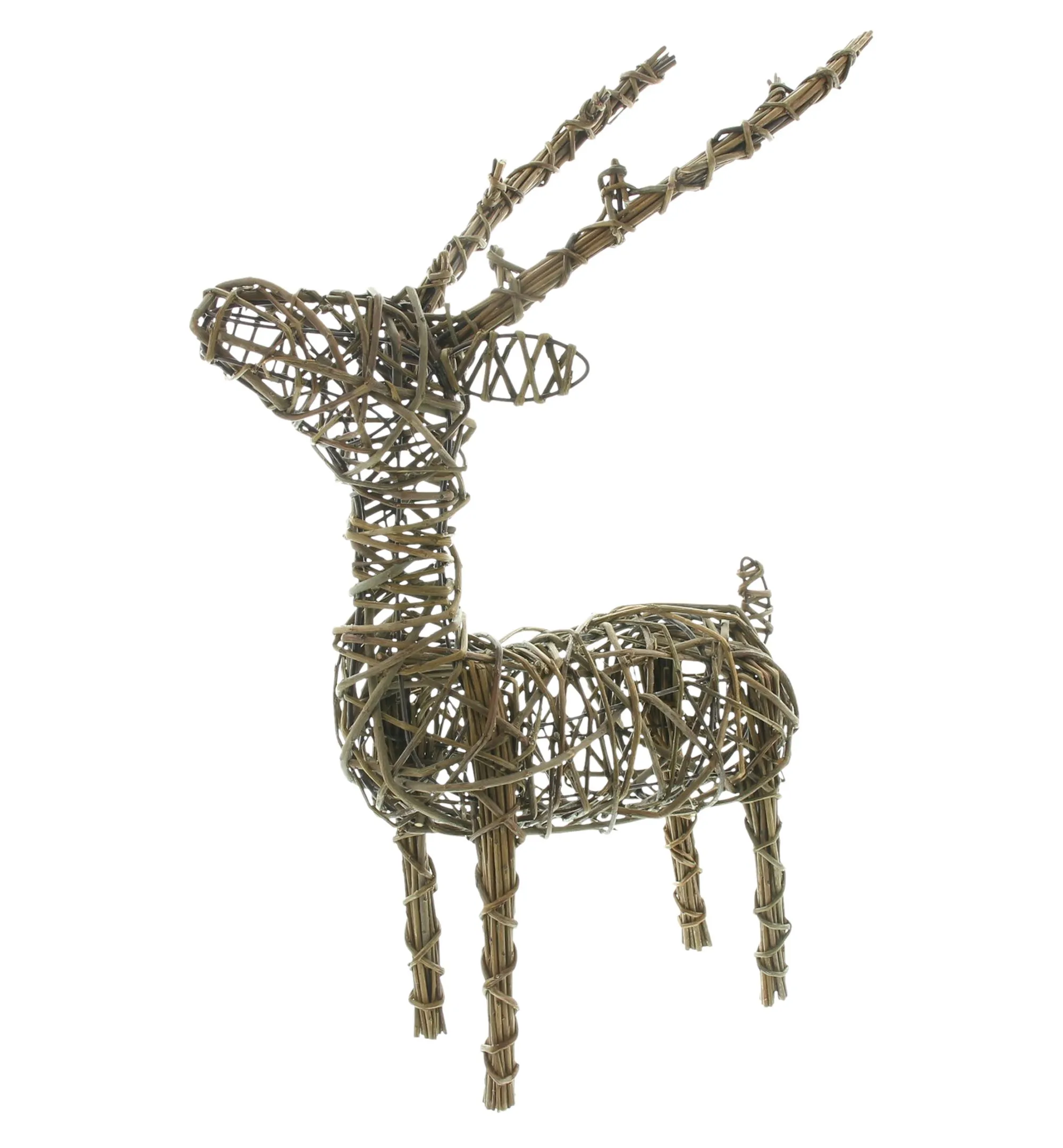 Flechtfigur "Rentier"  im Frank Flechtwaren Online Shop für Weihnachtliche Dekofiguren kaufen