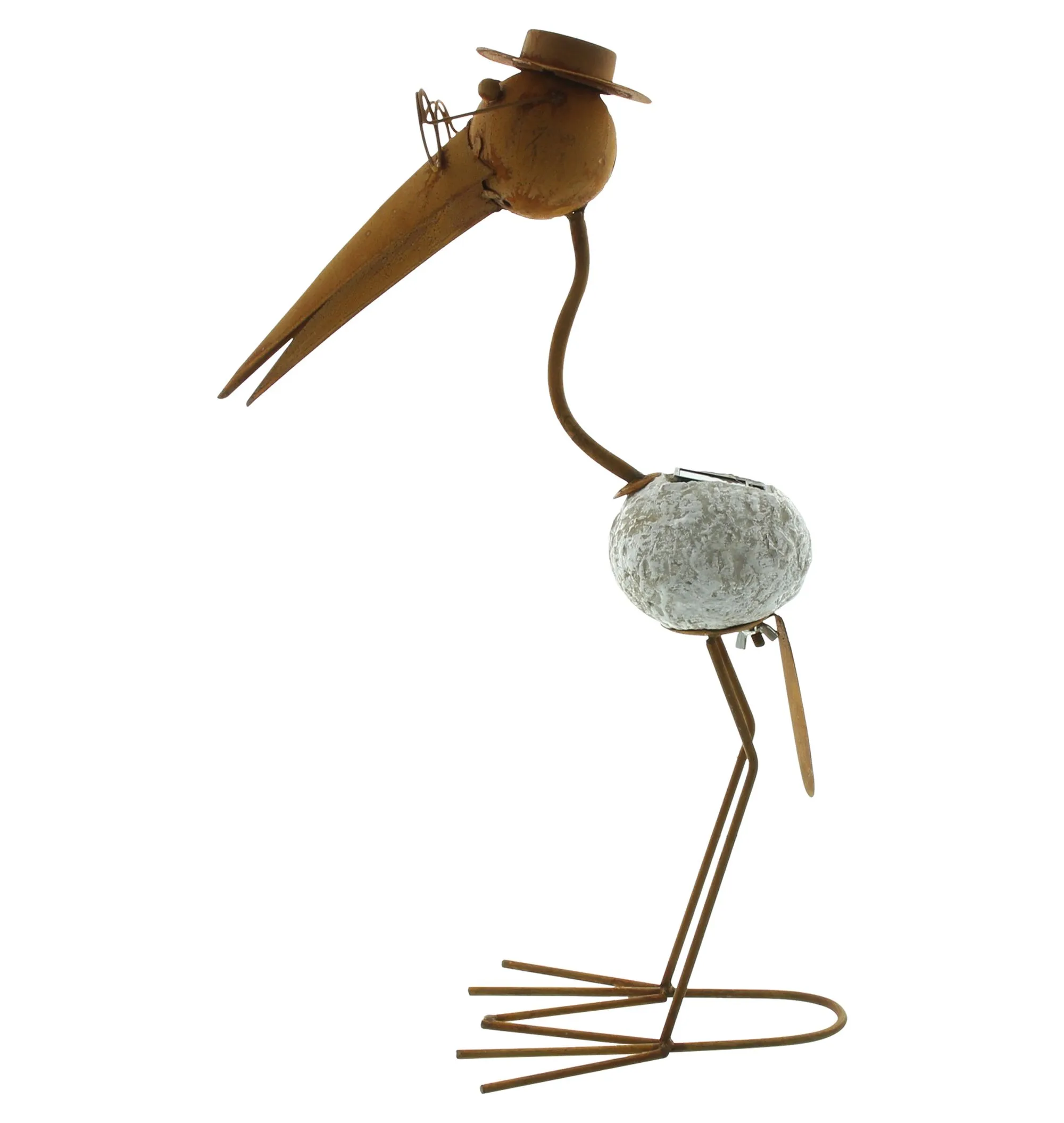 Solar-Vogel "Rost"  im Frank Flechtwaren Online Shop für Rostdeko für Ihren Garten kaufen