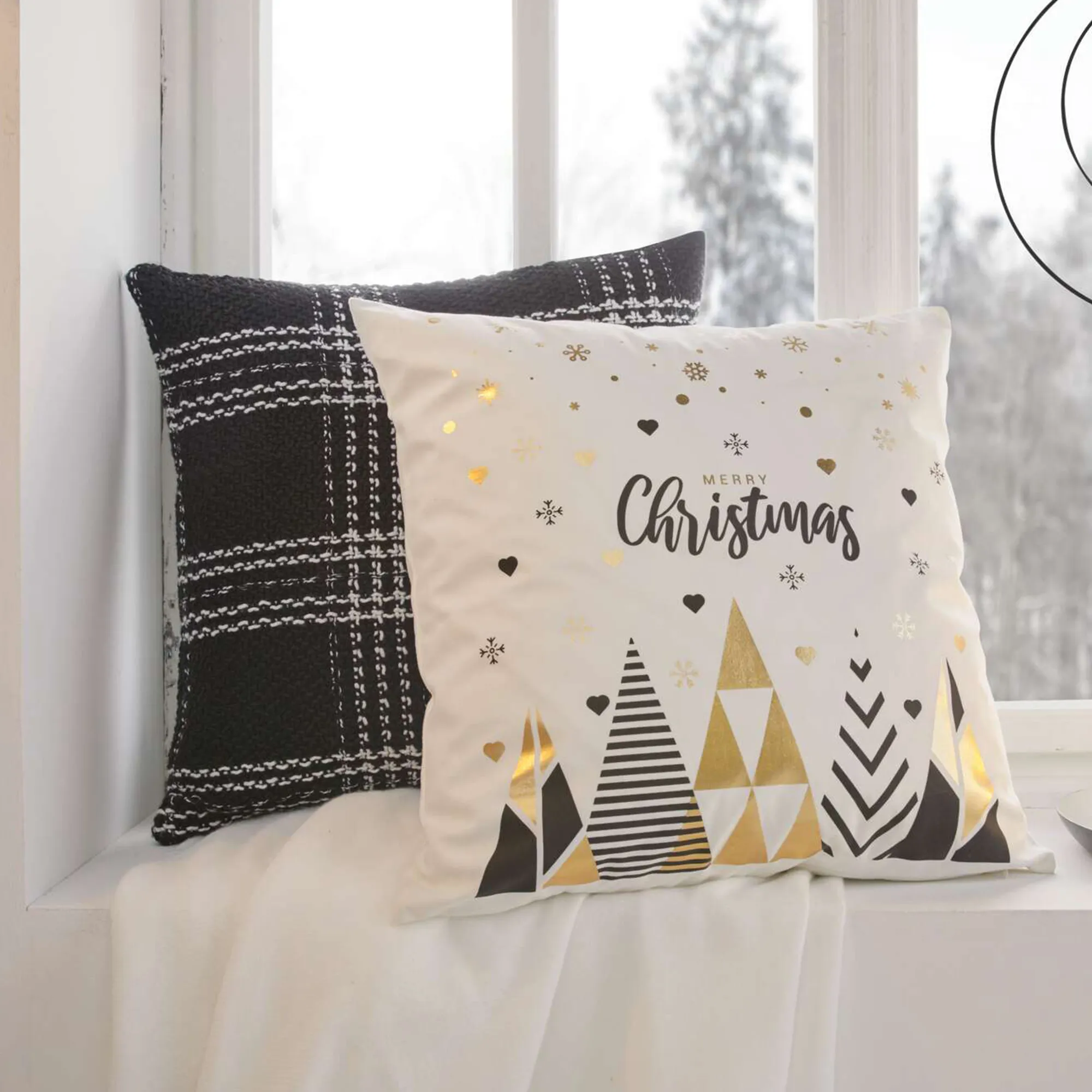 Kissenhülle "Black'n'Gold"  im Frank Flechtwaren Online Shop kaufen