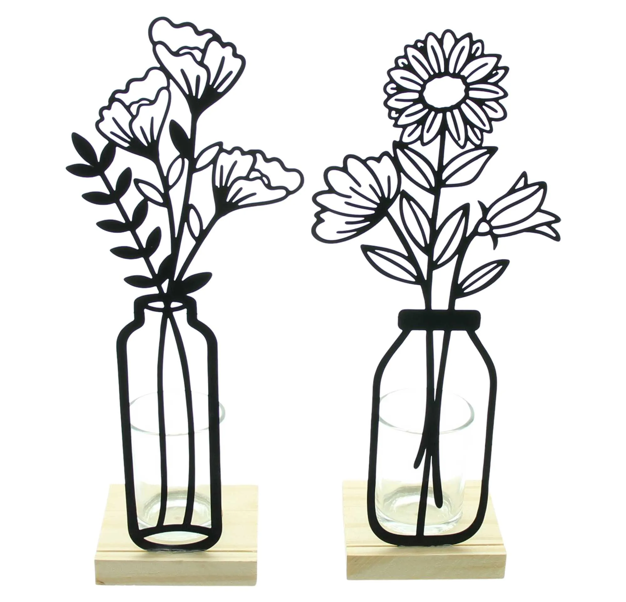 Teelichthalter "Metallblumen", 2er Set  im Frank Flechtwaren Online Shop für Teelichthalter kaufen
