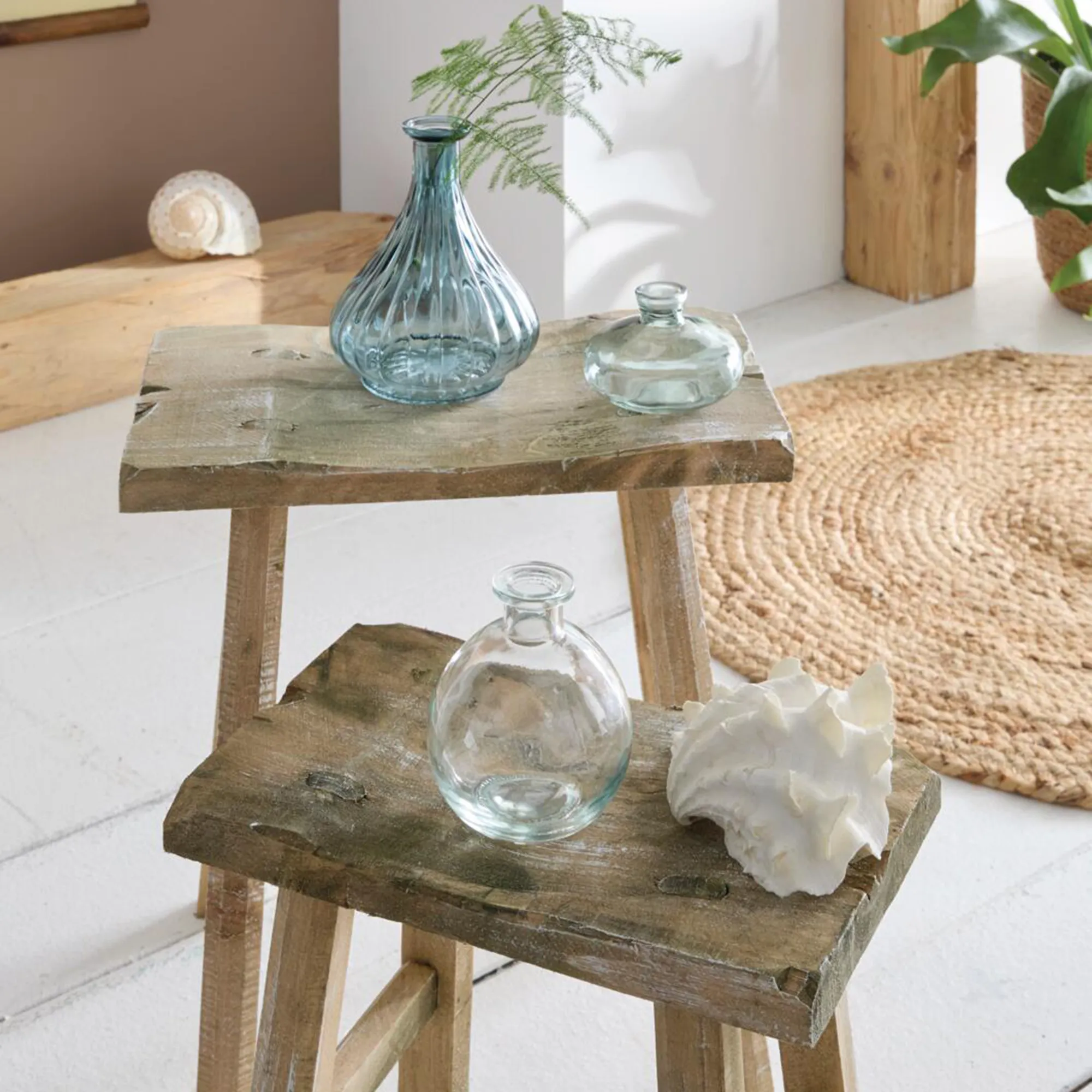Dekovase "Blue Shades", 3er Set  im Frank Flechtwaren Online Shop kaufen