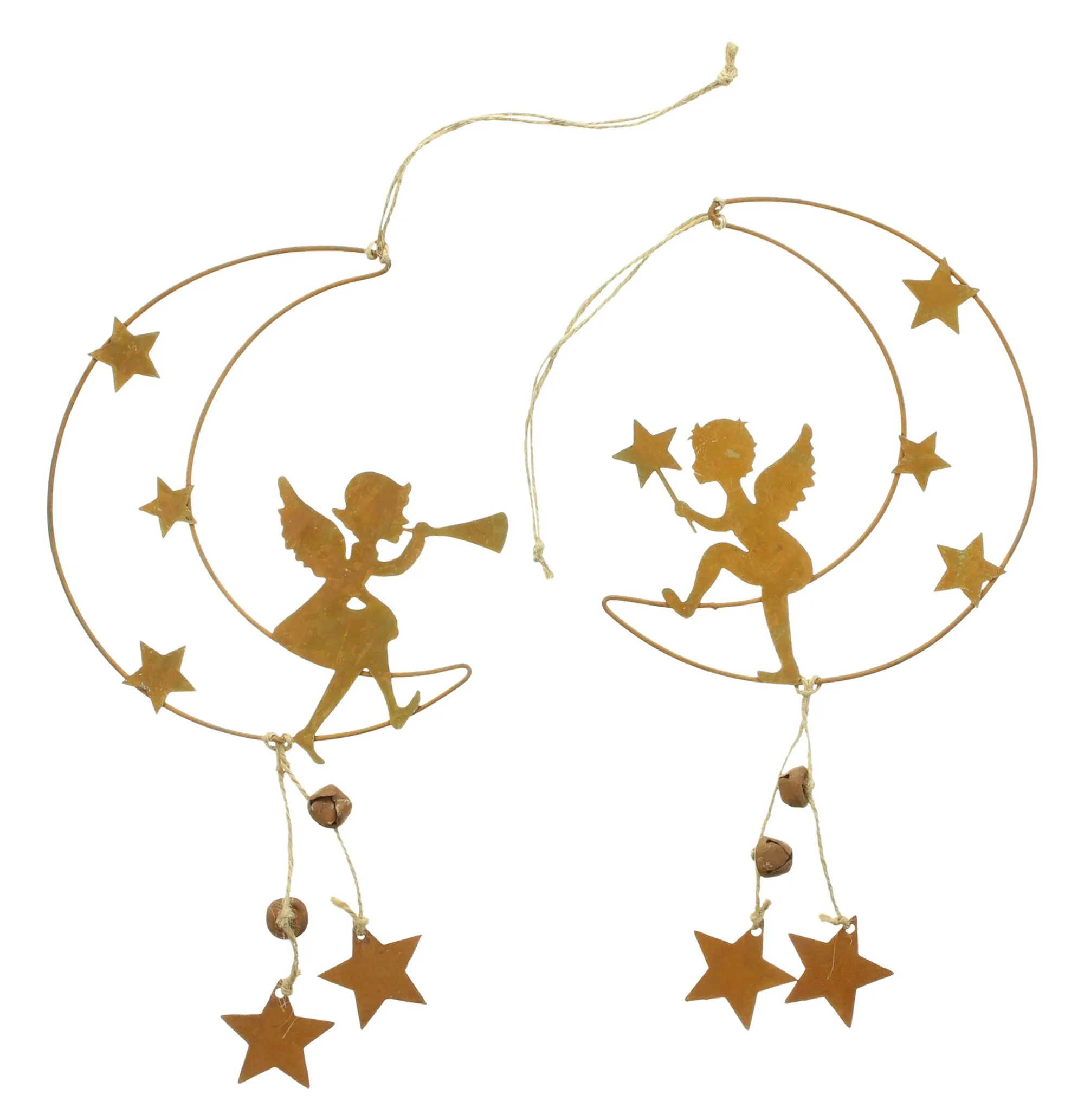 Hänger "Engel auf Mond", 3er Set  im Frank Flechtwaren Online Shop für Nordischer Winter kaufen