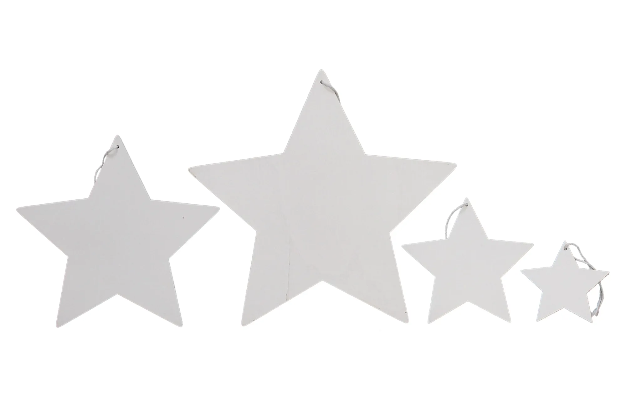 Sternhänger "White", 4er Set  im Frank Flechtwaren Online Shop für Metallic Glam kaufen