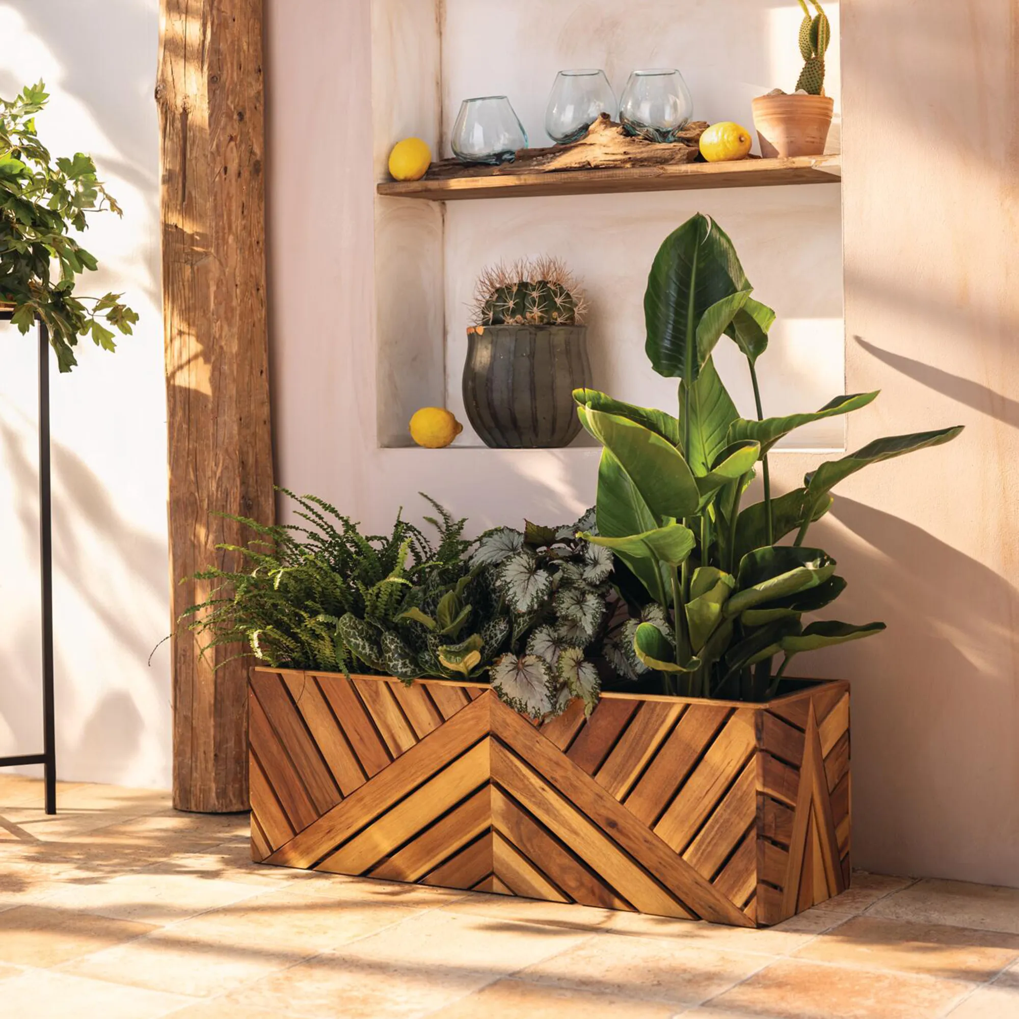 Pflanzkasten "Recycling Wood"  im Frank Flechtwaren Online Shop kaufen