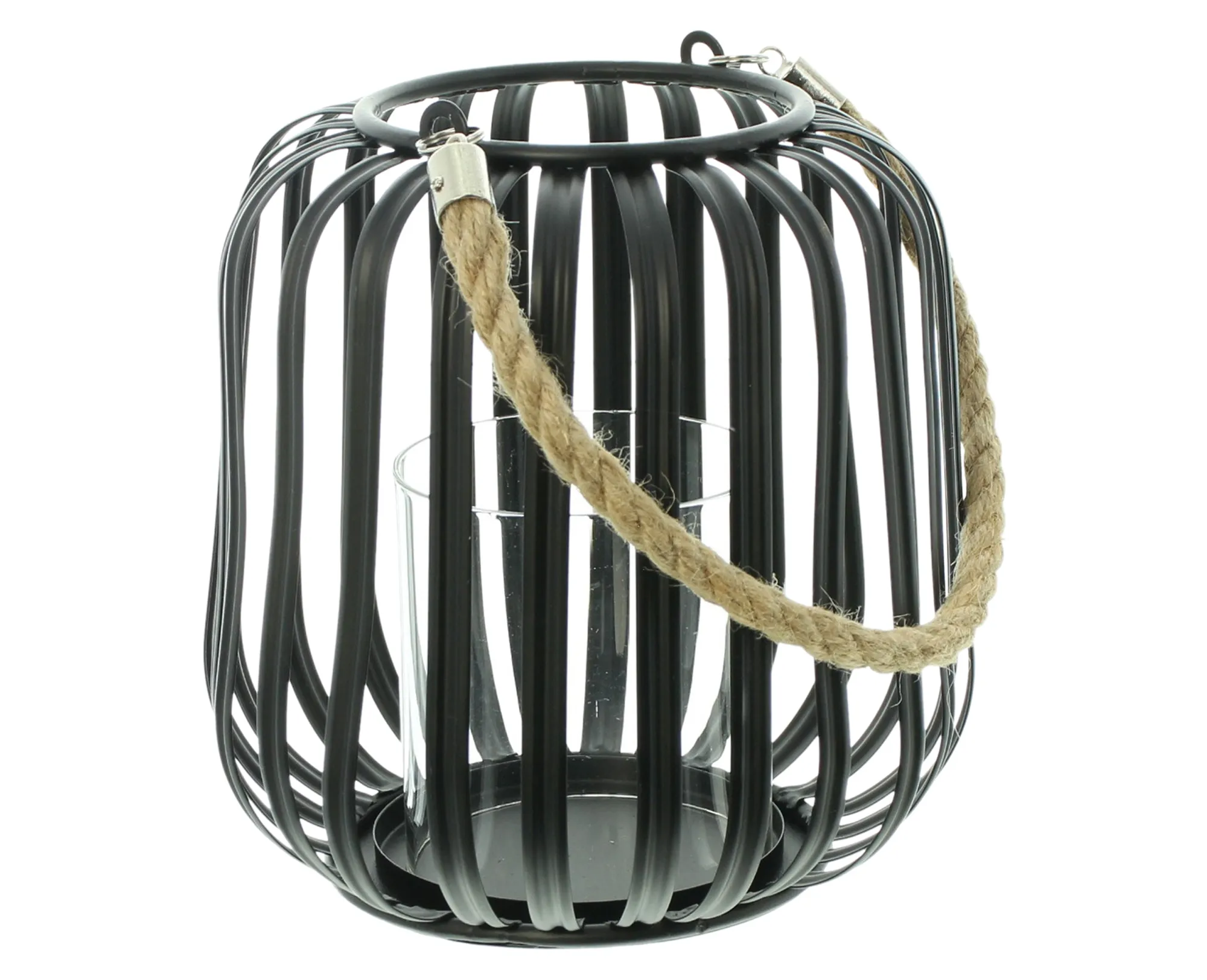 Windlicht "Black"  im Frank Flechtwaren Online Shop für Gartenbeleuchtung kaufen