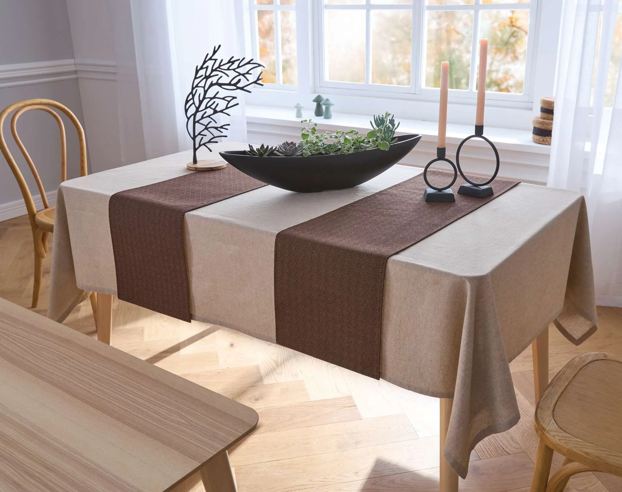 Tischläufer "Coffee Brown"  im Frank Flechtwaren Online Shop für Tischläufer kaufen