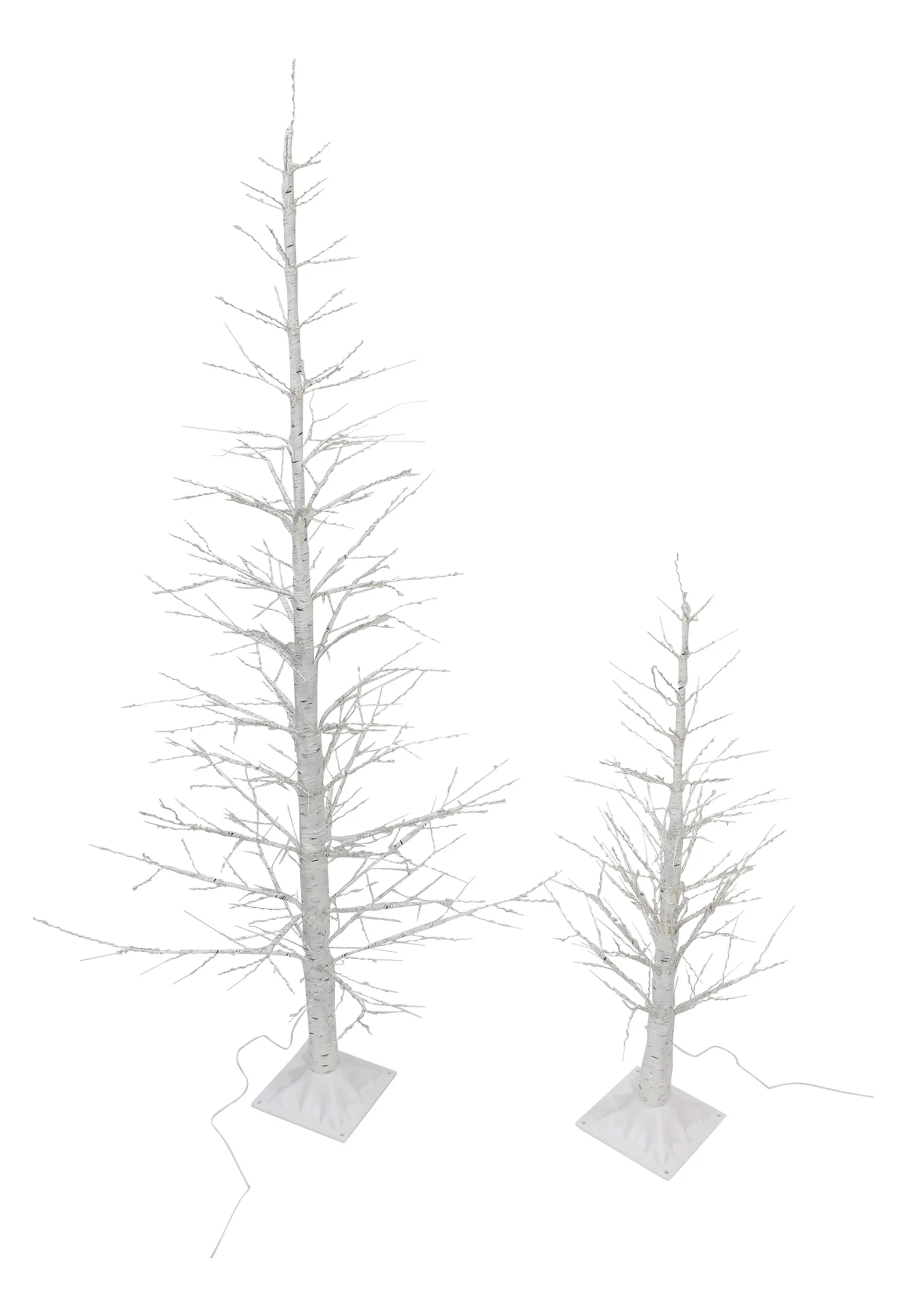 LED-Tanne "White Christmas", 2er Set  im Frank Flechtwaren Online Shop für Tannenbäume kaufen
