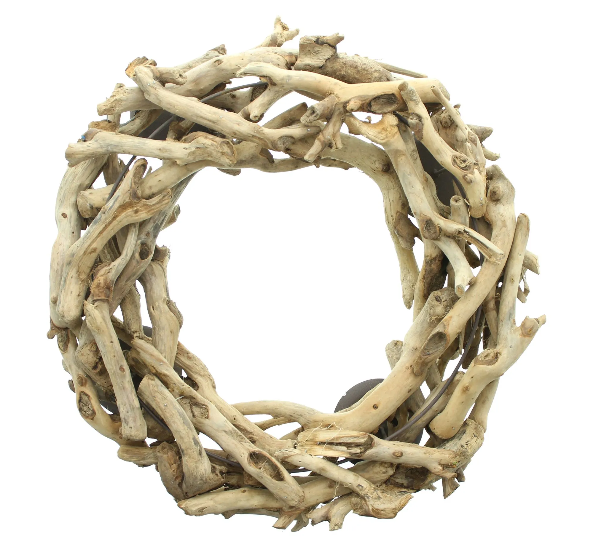 Adventskranz "Treibholz"  im Frank Flechtwaren Online Shop für Adventskränze kaufen