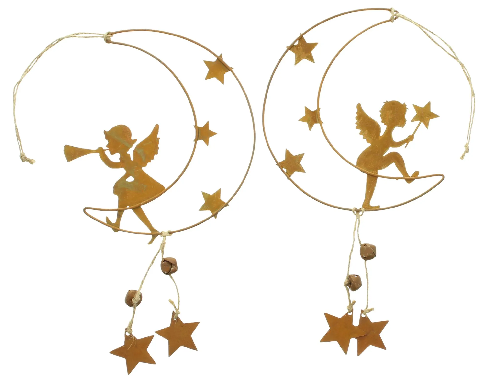 Hänger "Engel auf Mond", 3er Set  im Frank Flechtwaren Online Shop für Nordischer Winter kaufen