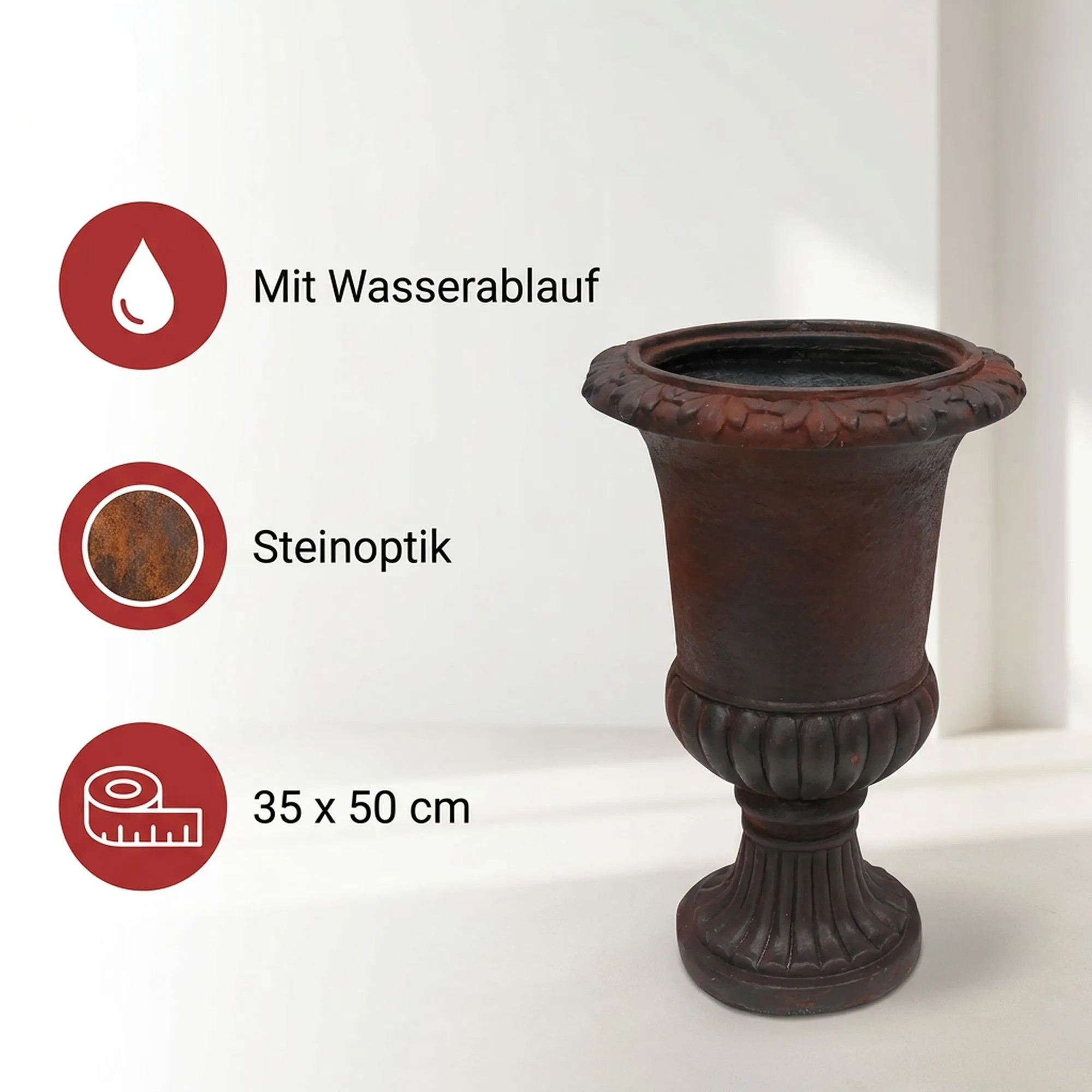 Pflanzer "Rustic Amphore"  im Frank Flechtwaren Online Shop für Bunter Ostergarten kaufen