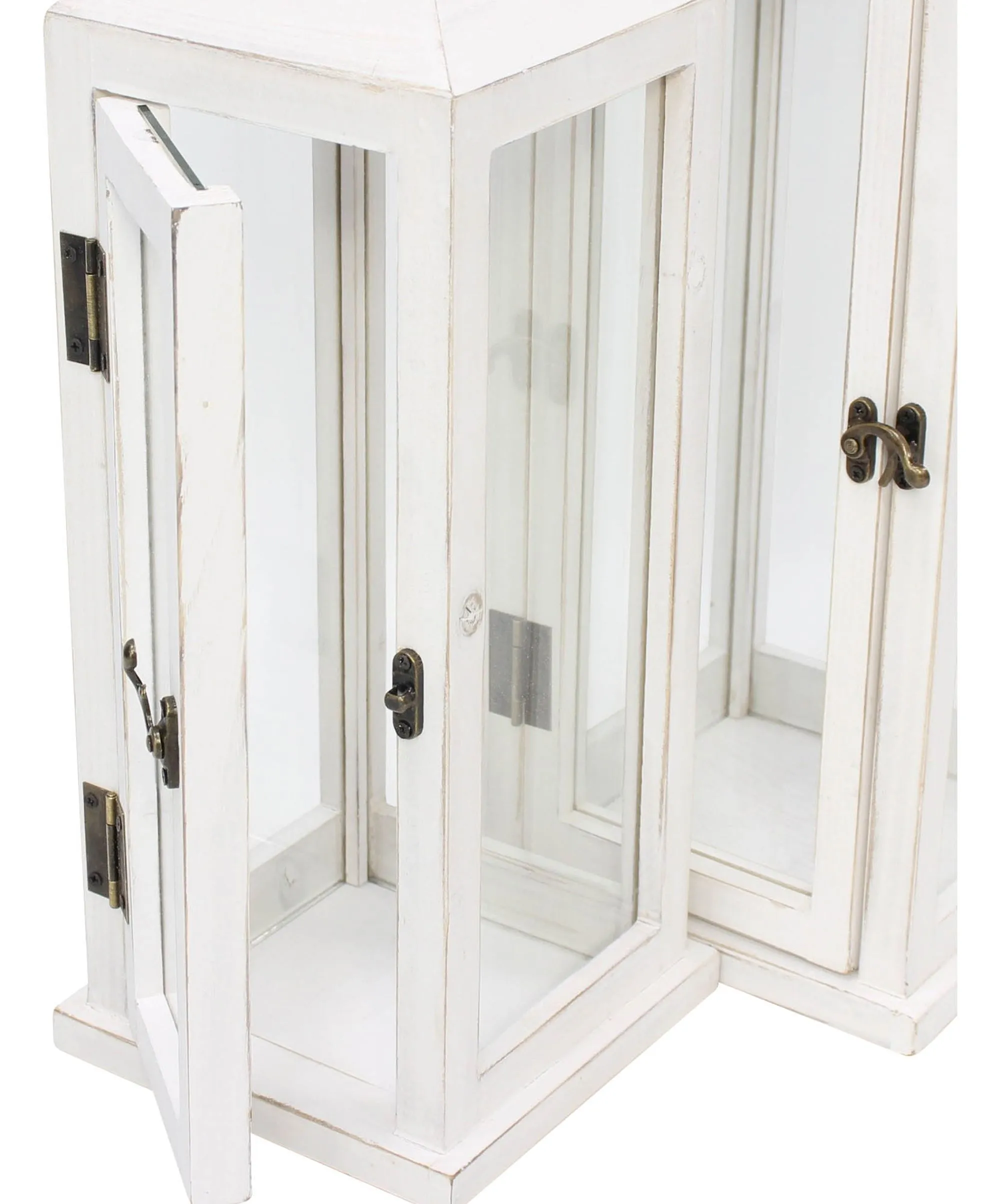 Laterne "White washed", 2er Set  im Frank Flechtwaren Online Shop für Laternen kaufen