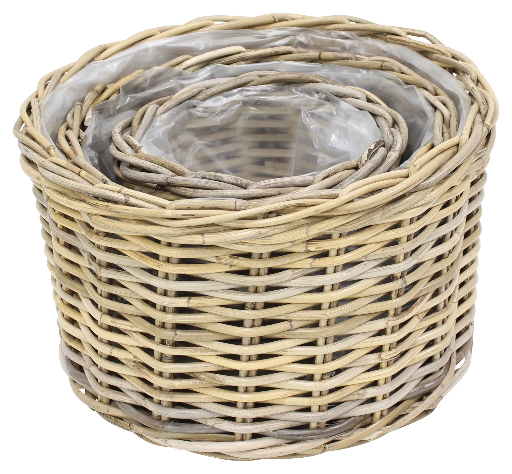 Pflanzkorb "Rattan", 3er Set  im Frank Flechtwaren Online Shop für Magie des Sommers kaufen