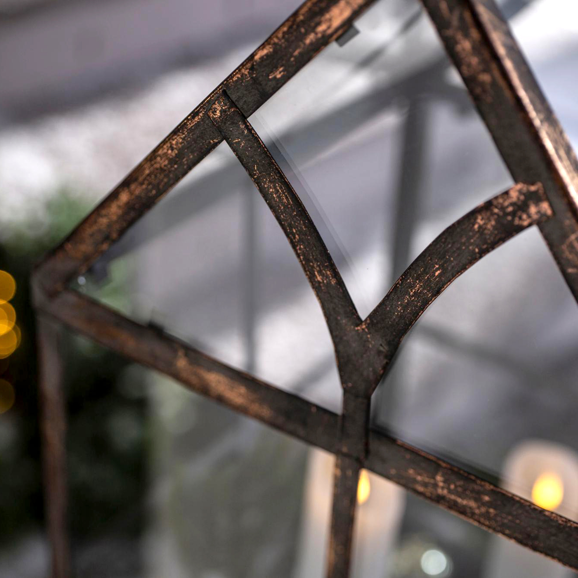Deko-Gewächshaus "Metallic Vintage"  im Frank Flechtwaren Online Shop für Vintage-Flair im Weihnachtsgarten kaufen