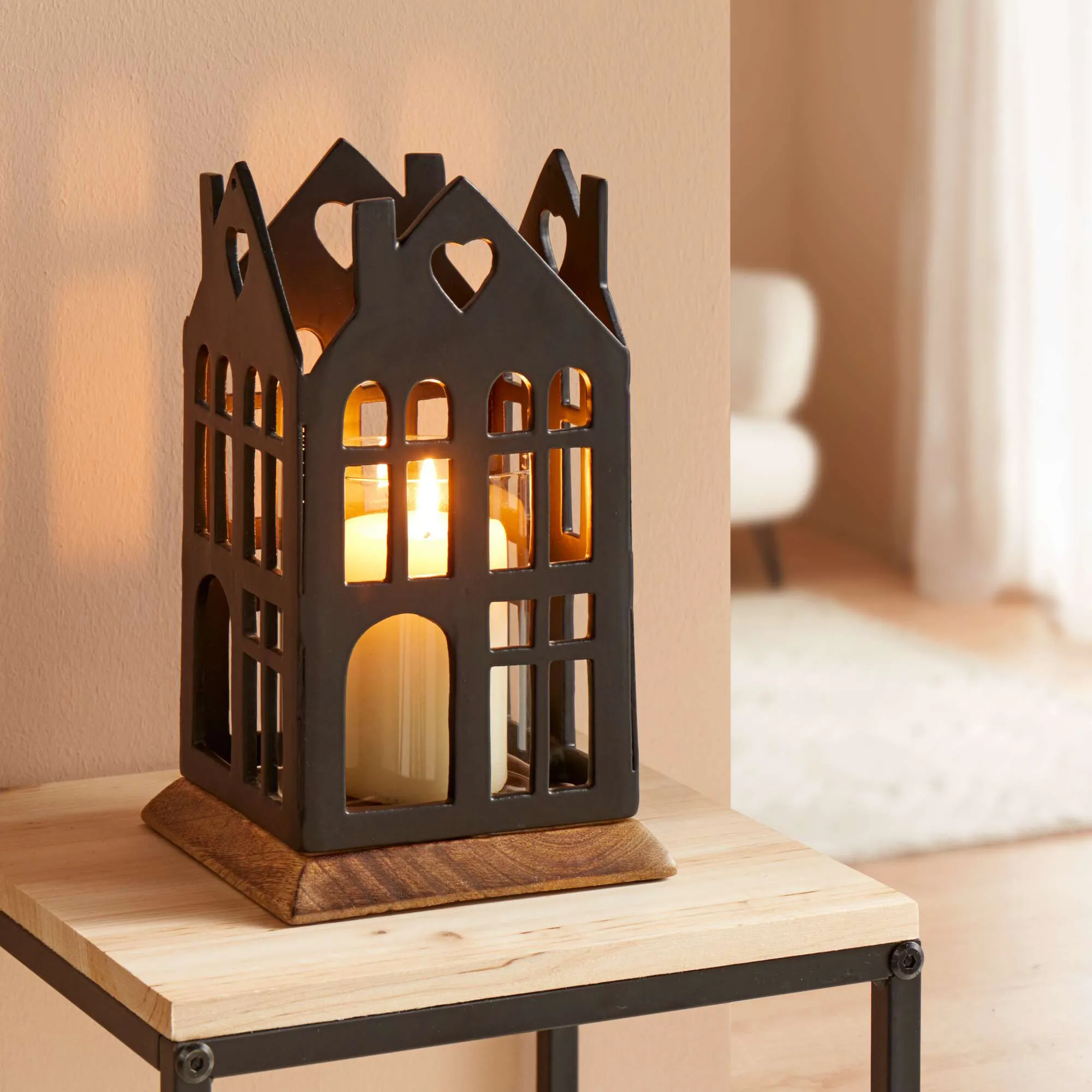 Windlicht "Haus"  im Frank Flechtwaren Online Shop kaufen