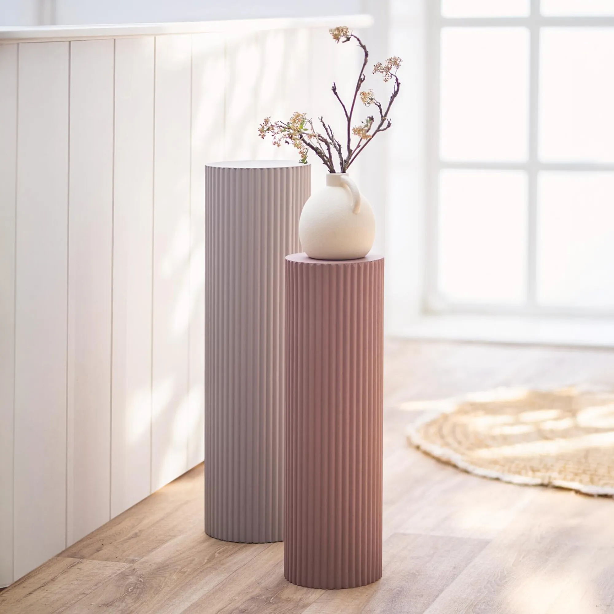 Deko-Säule "Pastell", 2er Set  im Frank Flechtwaren Online Shop kaufen