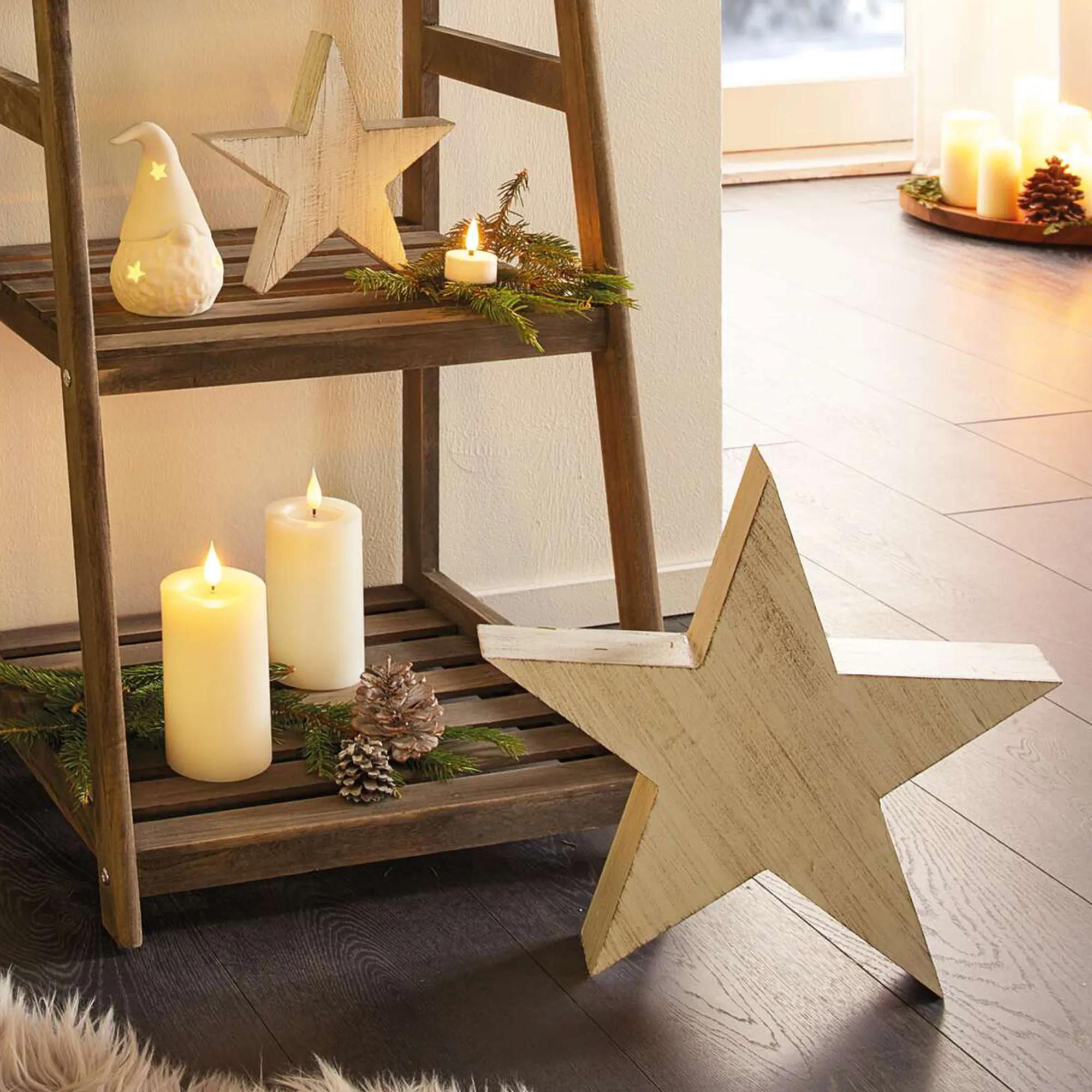 Stern "Whitewashed", 2er Set  im Frank Flechtwaren Online Shop kaufen