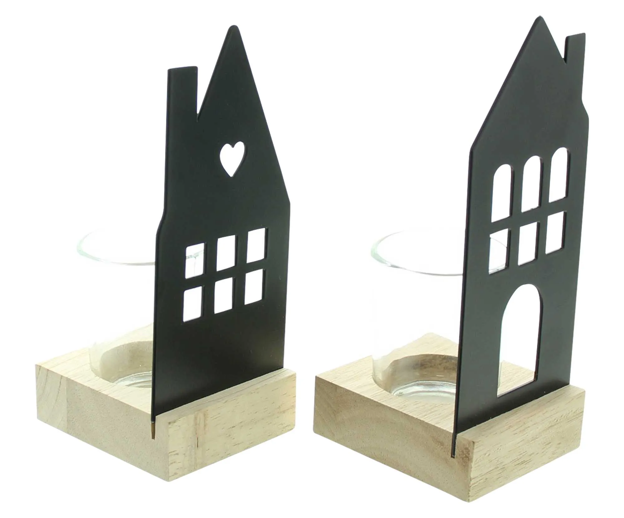 Windlicht "Haus", 2er Set  im Frank Flechtwaren Online Shop für Windlichter kaufen